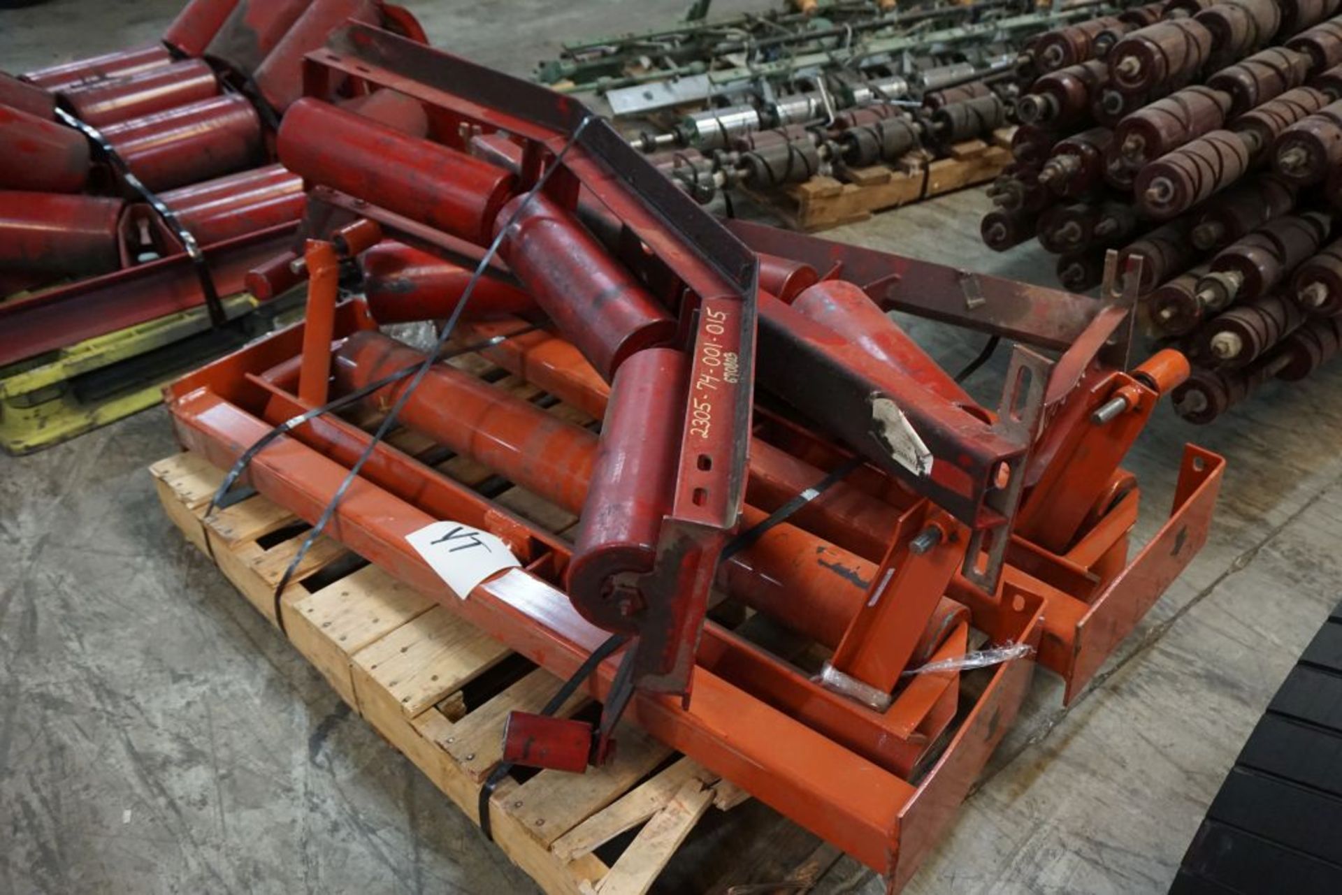 Lot of (4) 6" D Training Idlers|42" Working Width; 53" Overall Width|Lot Loading Fee: $5.00