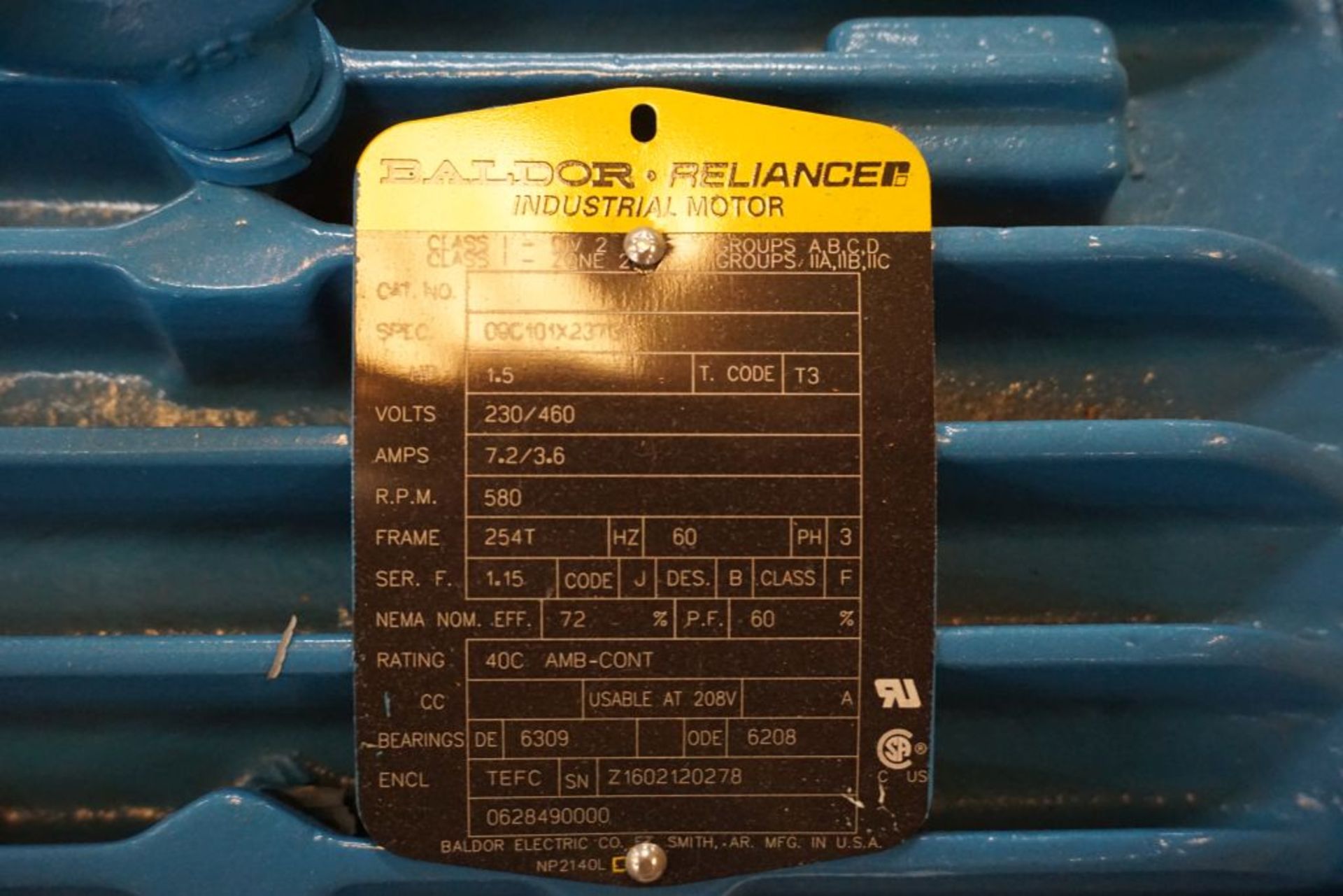 Kinney Contrifugal Vacuum Pump|Model No. KD30A; 1.5 HP; 230/460V; 580 RPM; Includes: (4) 1-Gallon Ki - Image 7 of 14