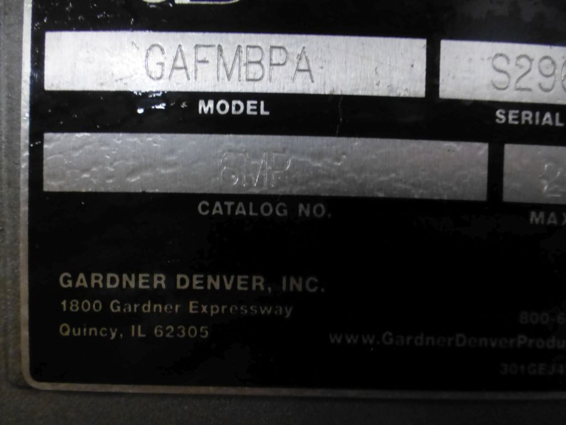 Gardner Denver Positive Displacment Blower|Model No. GAFMBPACat No. 6MP2350 RPM|Lot Loading - Image 7 of 7
