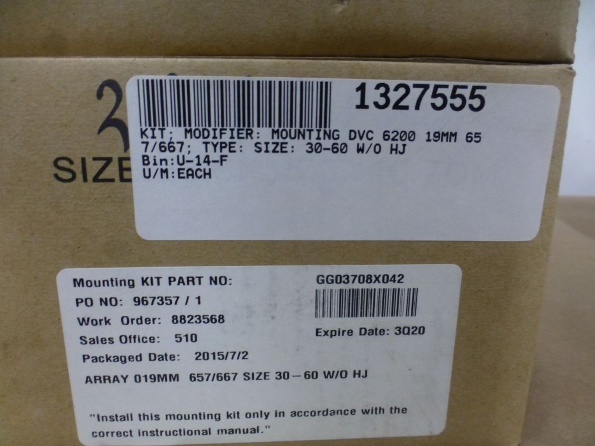 Lot of (11) Fisher Modifier Mounting Kits|Part No. GG03708X042|Lot Loading Fee: $5.00 - Image 23 of 23