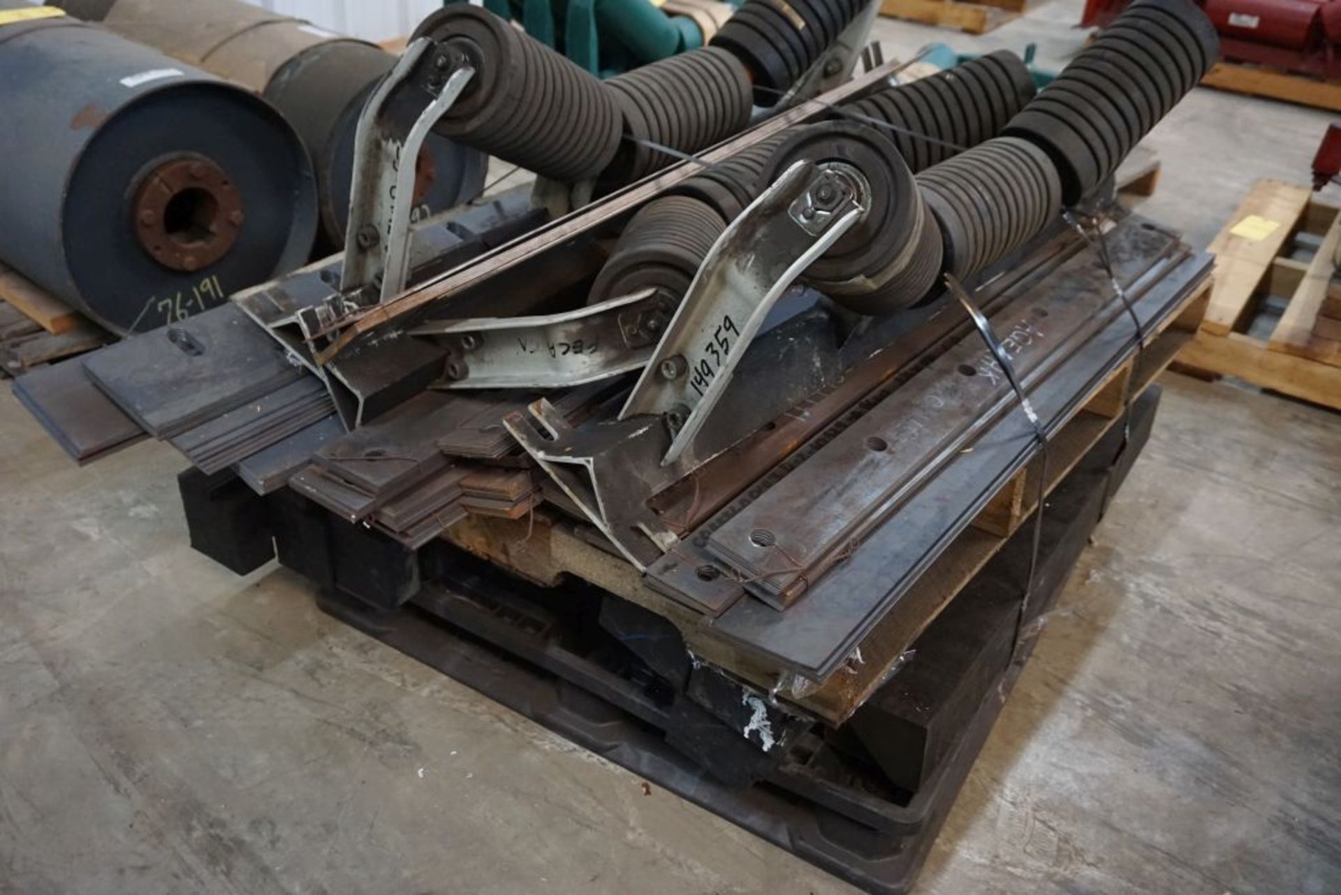 Lot of (5) 6"Diameter Training Idlers|34" Working Width; 54" Overall Width|Lot Loading Fee: $5.00 - Image 4 of 6