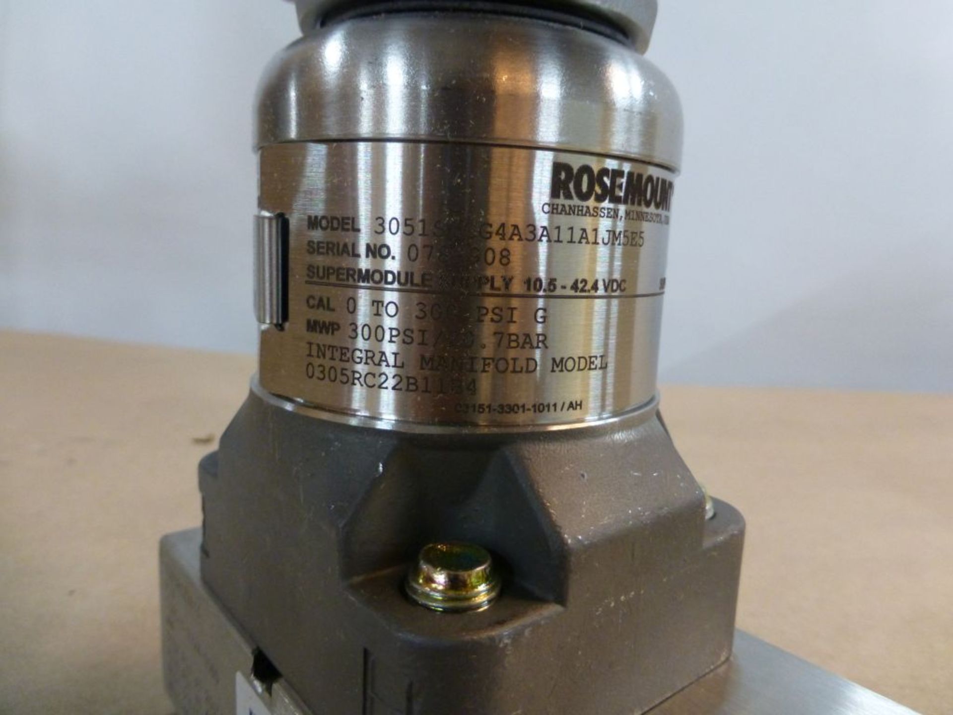 Rosemount Pressure Transmitter and Flow Meter|Model No. 0305RC22B11B4; Part No. C30511-1124-0000|Lot - Image 7 of 7