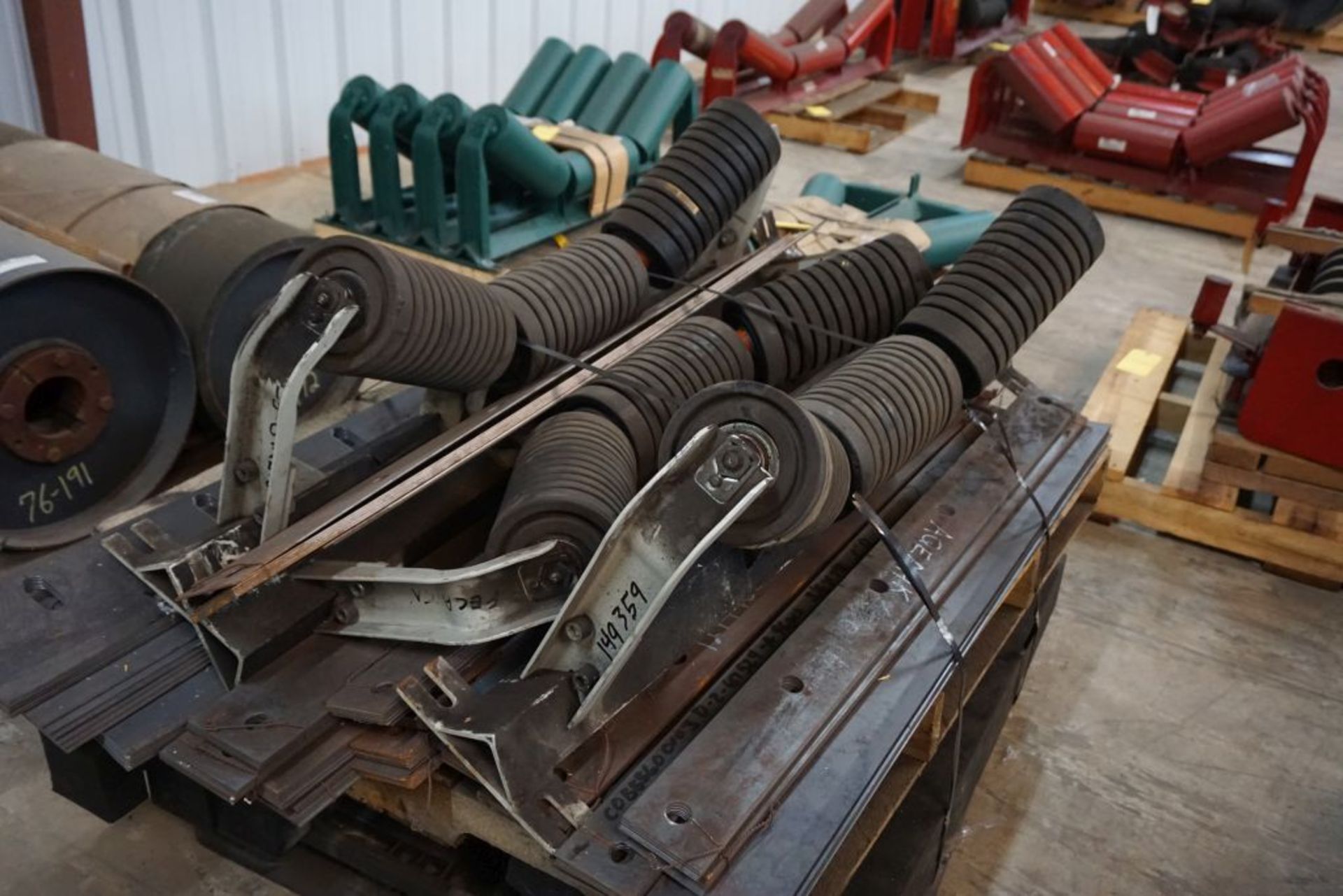 Lot of (5) 6"Diameter Training Idlers|34" Working Width; 54" Overall Width|Lot Loading Fee: $5.00 - Image 3 of 6