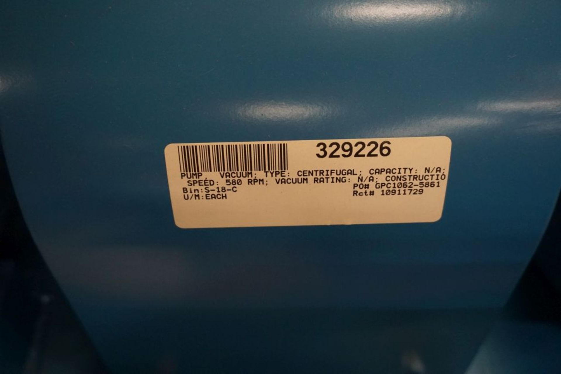 Kinney Contrifugal Vacuum Pump|Model No. KD30A; 1.5 HP; 230/460V; 580 RPM; Includes: (4) 1-Gallon Ki - Image 11 of 14