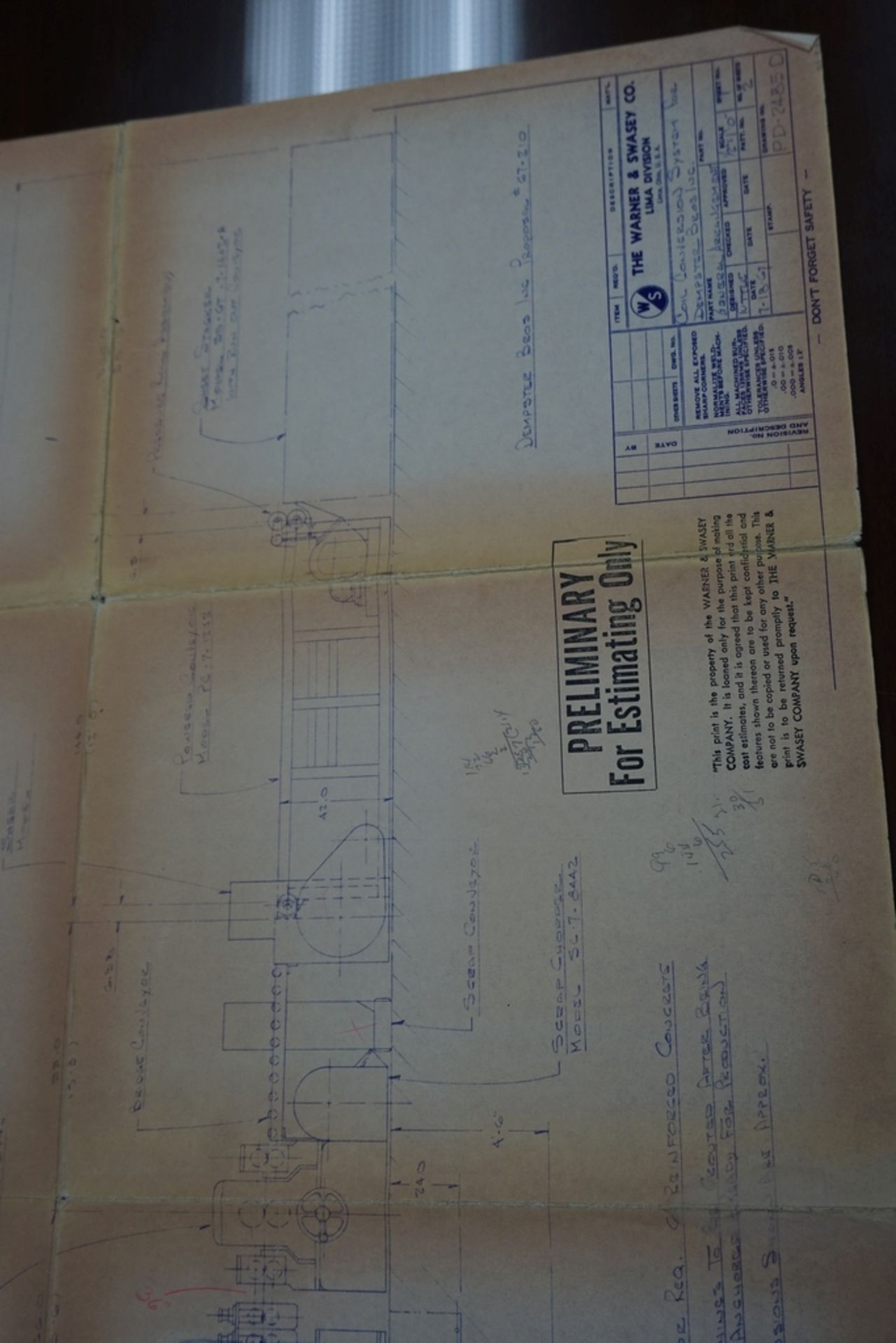 Warner & Swasey 84" x 1/4" Cut to Length Line|Includes:; Cincinnatti 2508 8' x 3/8" Mechanical Shear - Image 84 of 88