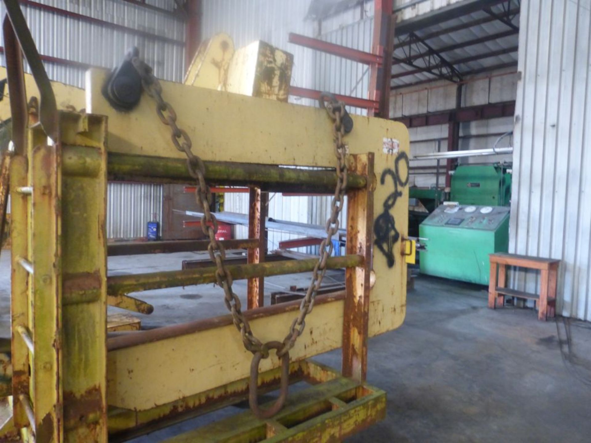 Lot of (2) C Frame Coil Lifters|(1) 20,000 lb, 72"; (1) Bradley 32,000 lb, 38", Includes Stand - Image 2 of 5