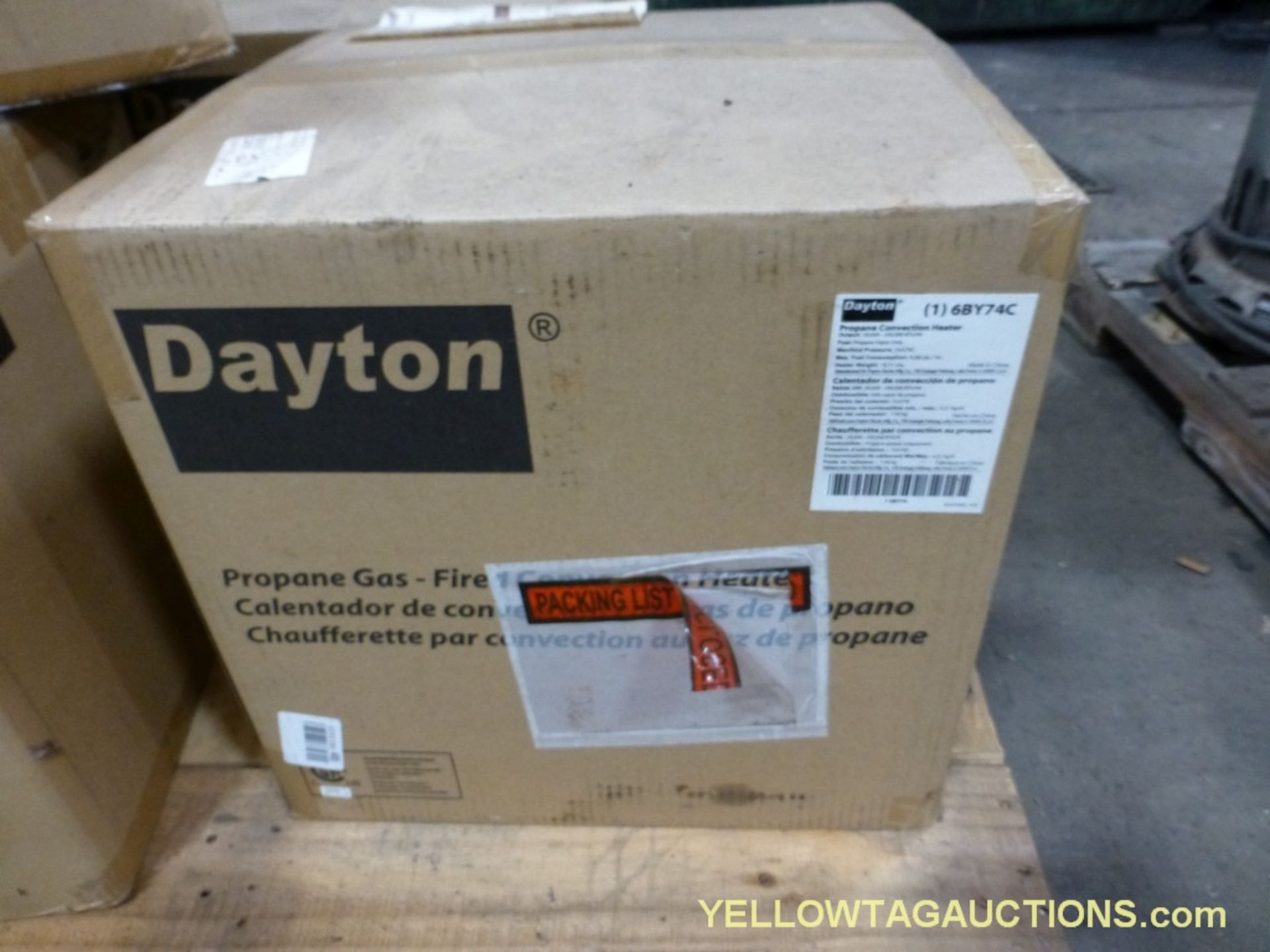 Lot of (3) Dayton Propane Gas Fired Convection Heaters | Model No. 6B474C; 50,000-200,000 BTU/HR; In - Image 2 of 6