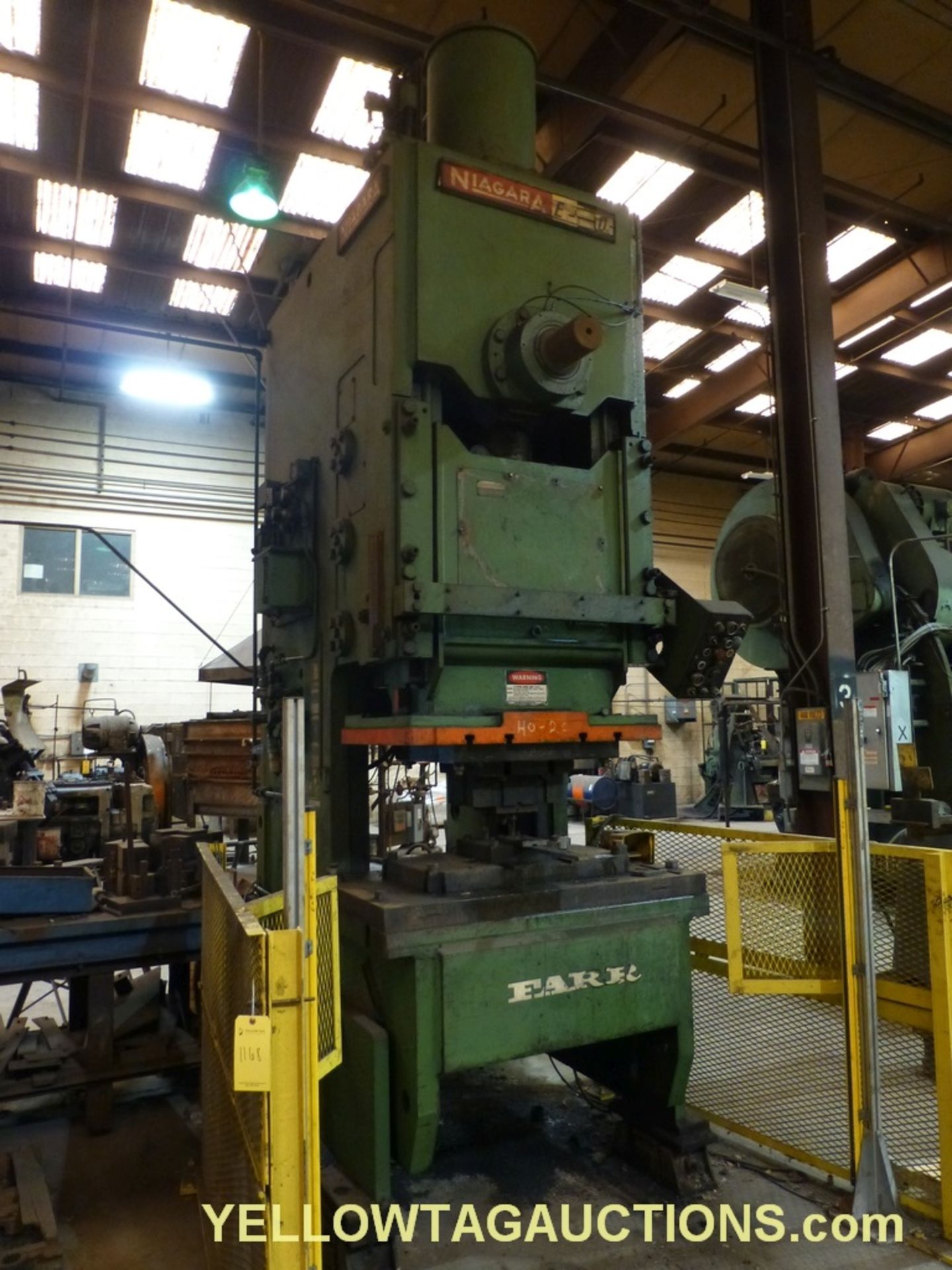 Farr Niagara E-150 150 Ton OBI Press | 2-1/2 Stroke; 22-1/4 Shut Height 6" Adjustment; 550 x 30 Bed;