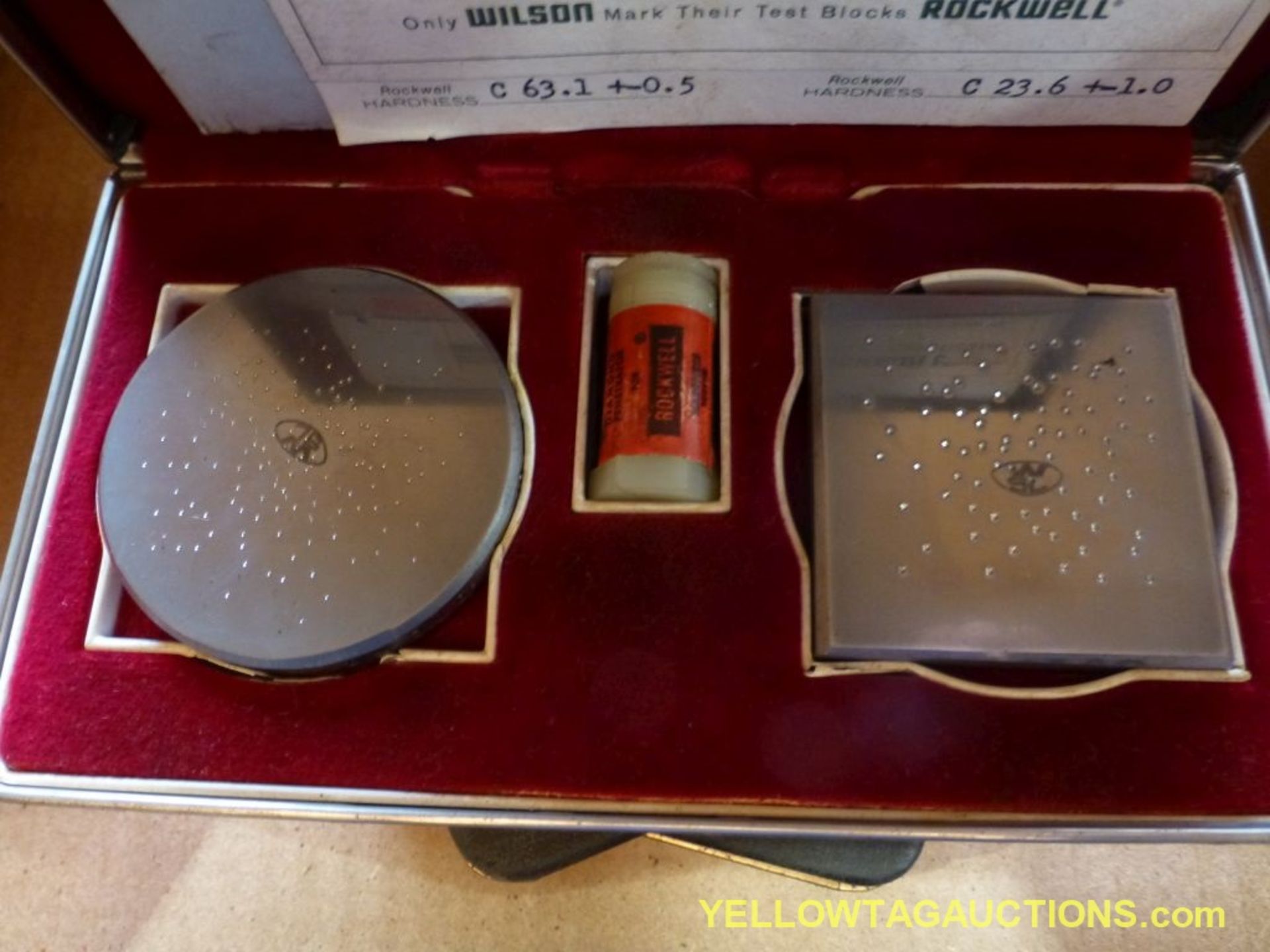 Lot of (3) Assorted Test Blocks | (1) Wilson Rockwell Test Block Calibration Set; (2) Service Physic - Image 8 of 8