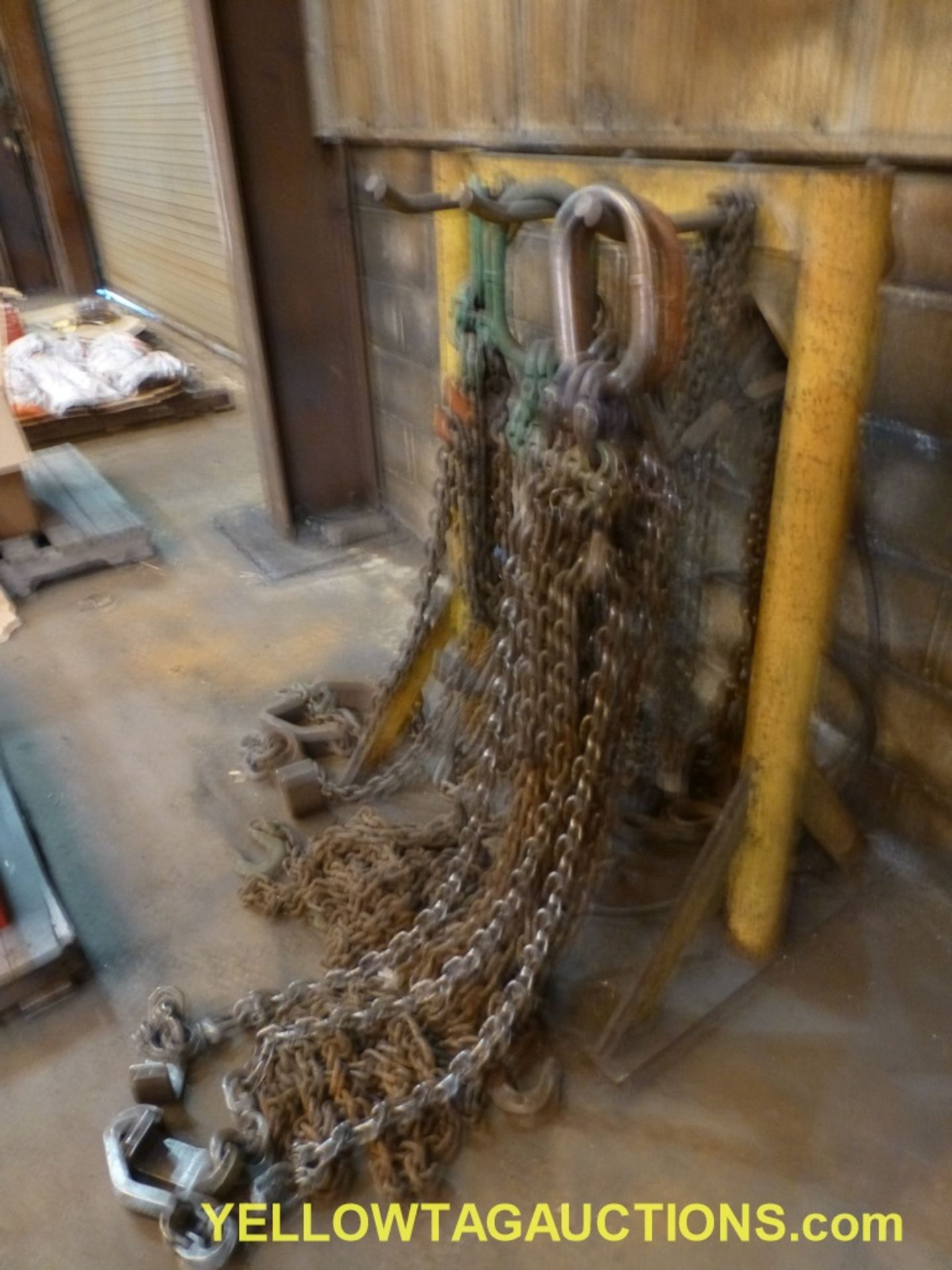 Lot of Chain Slings on Holder