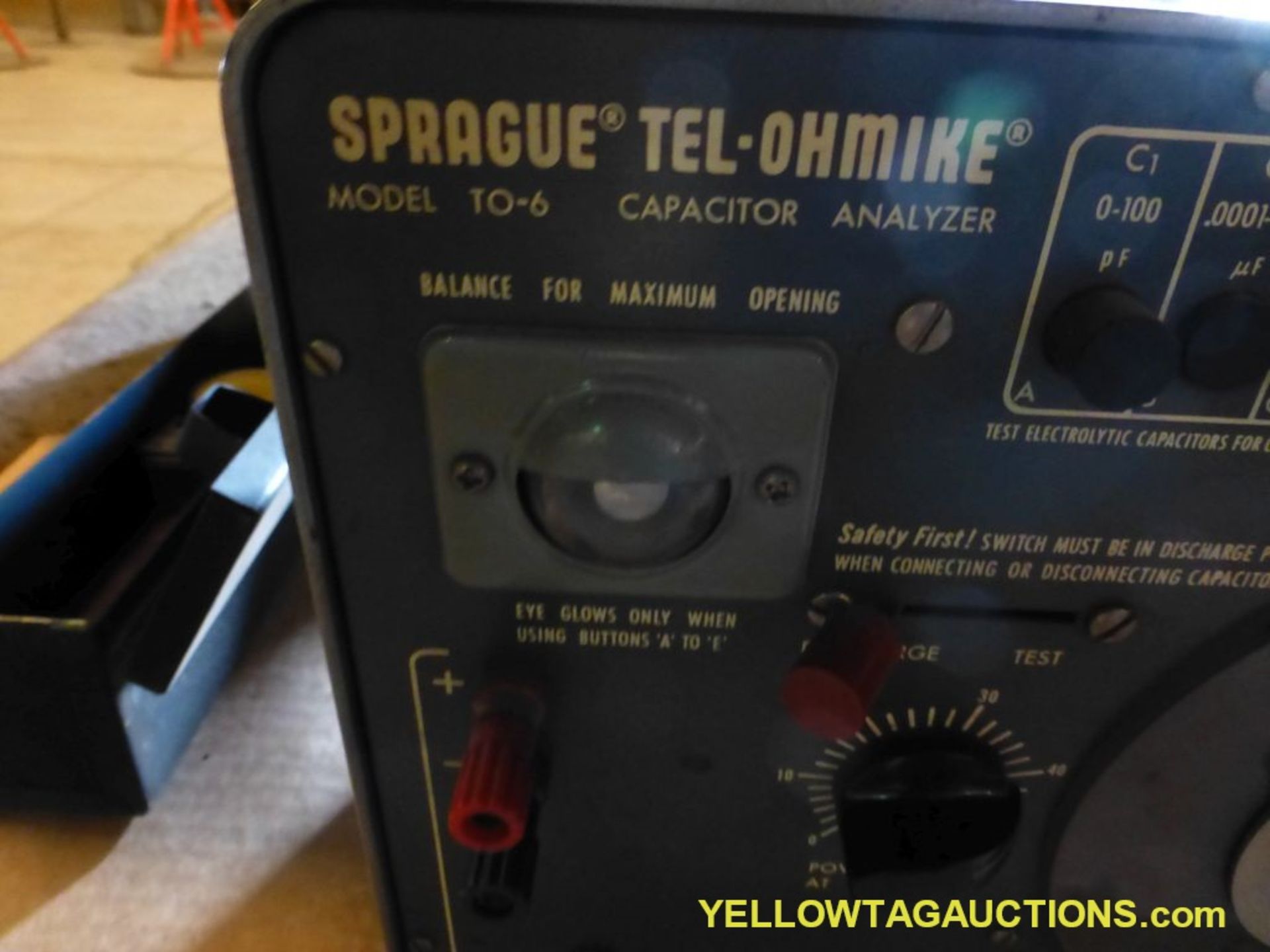 Sprague Tel-Ohmike Capacitor Analyzer | Model NO. TO-6 - Image 2 of 6