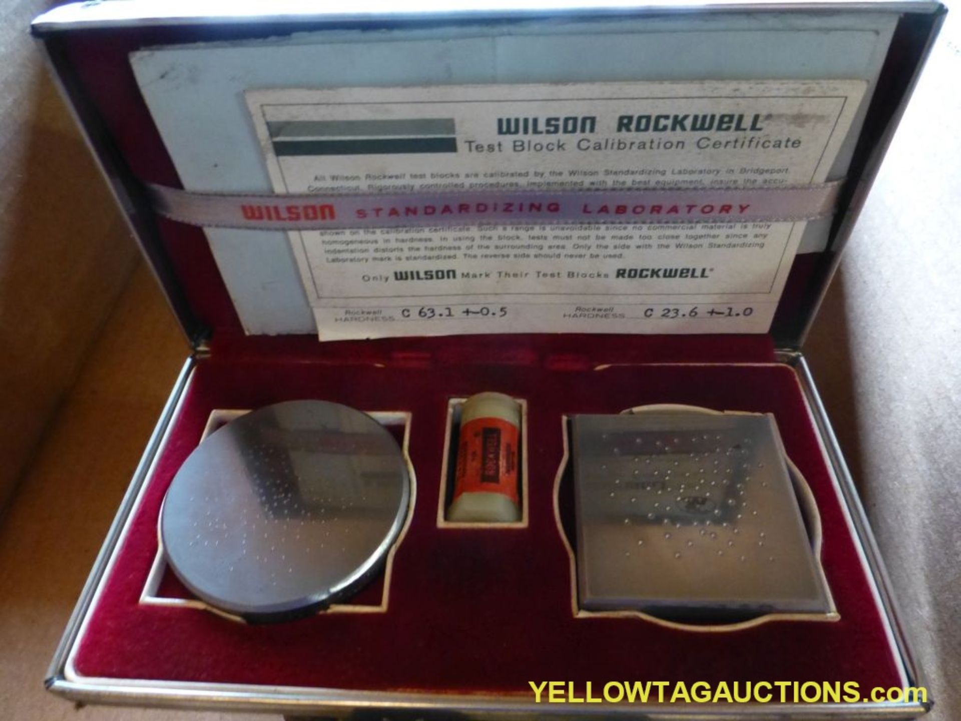 Lot of (3) Assorted Test Blocks | (1) Wilson Rockwell Test Block Calibration Set; (2) Service Physic - Image 7 of 8