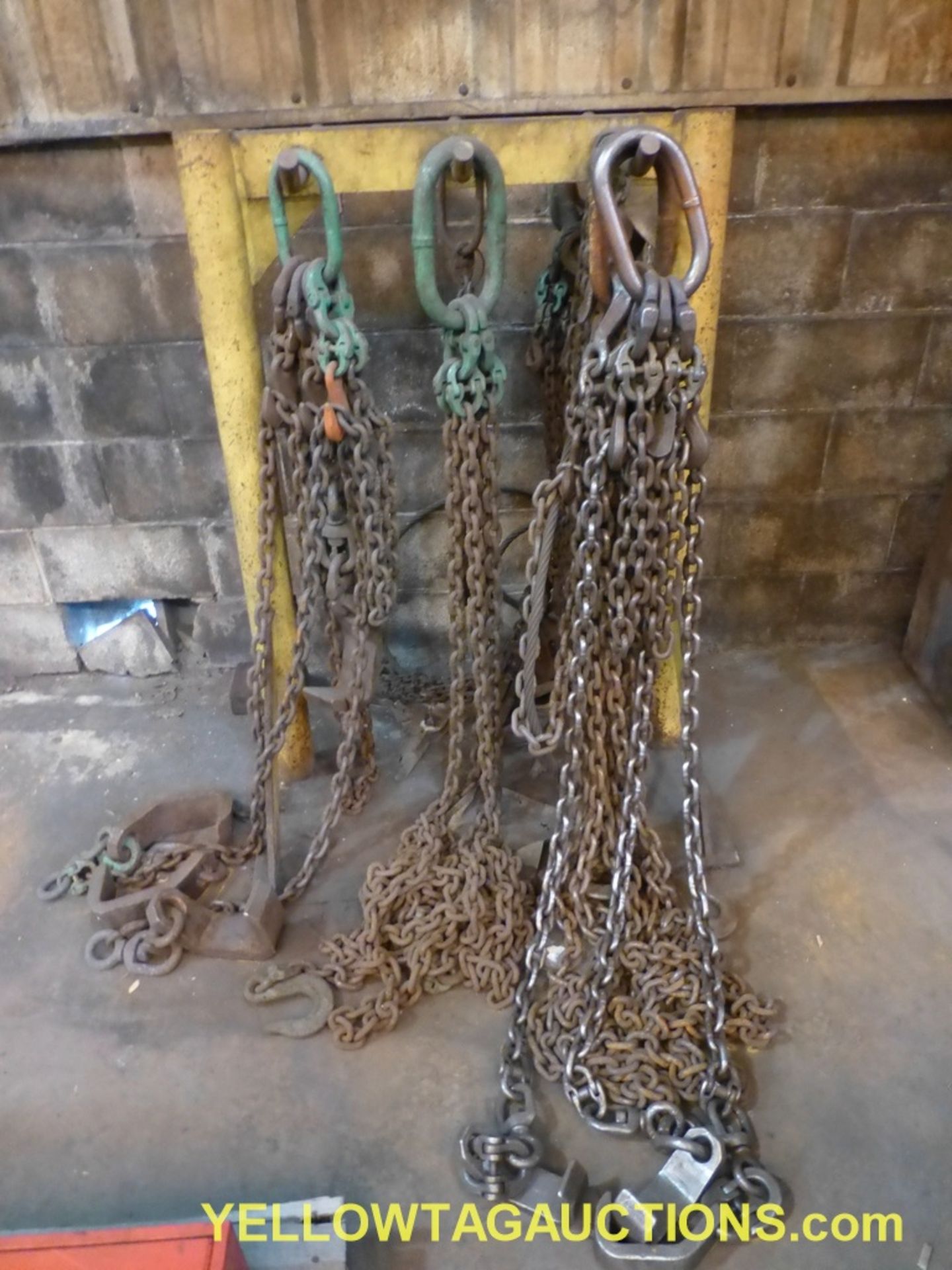 Lot of Chain Slings on Holder - Image 3 of 7