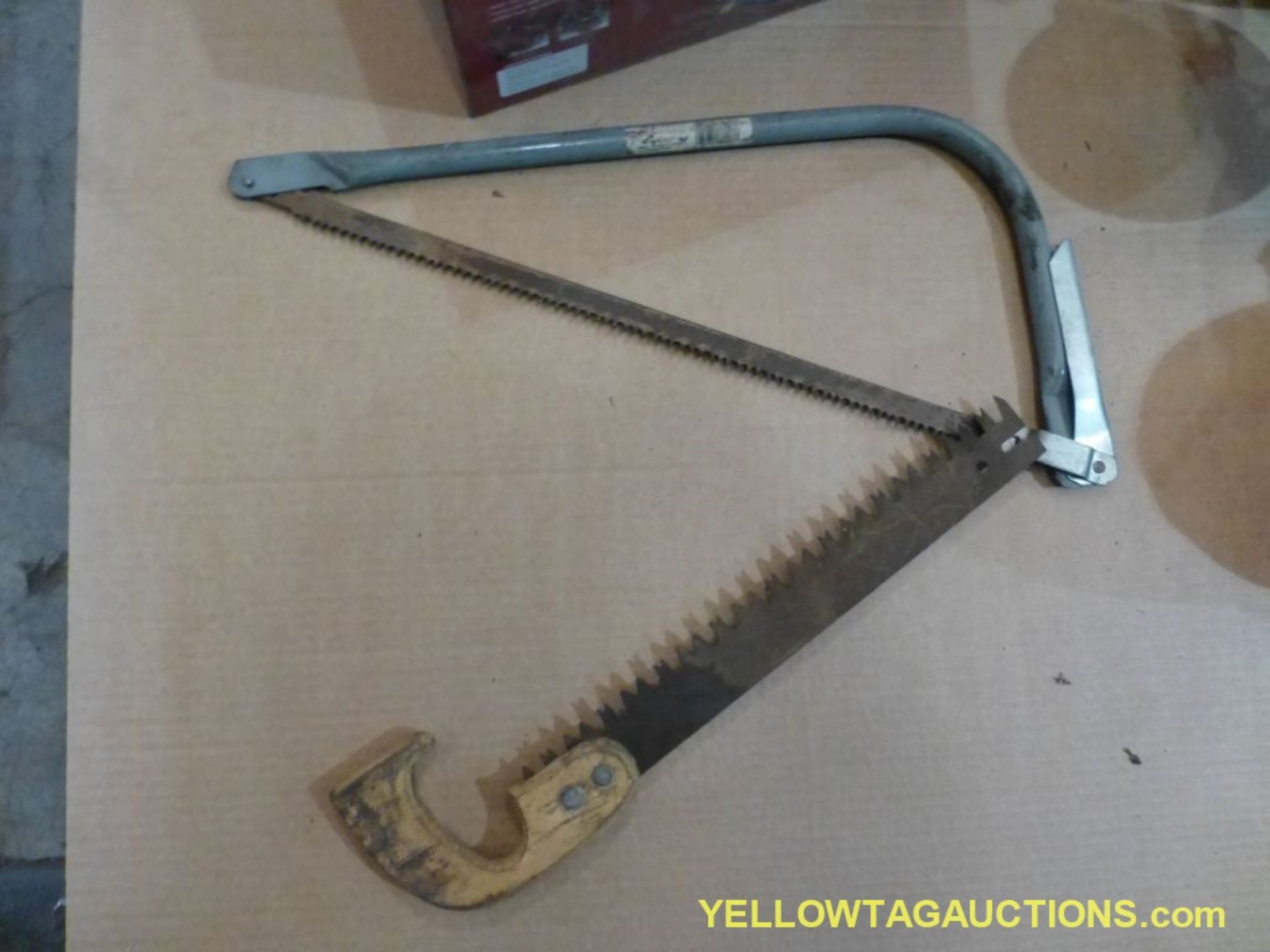 Lot of Assorted Tools | Includes:; Hand Saw; Electric Chain Saw Sharpener; Helmet - Image 2 of 6