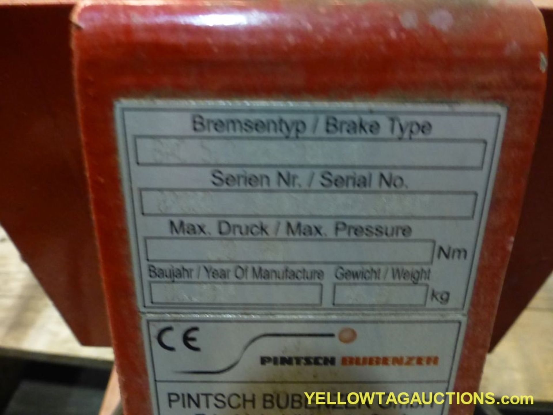 Pintsch Bubenzer Brake | Model No. BAC 5.2; Pos.000100; S/N: 8000/8-00162052.0001 - Image 3 of 4