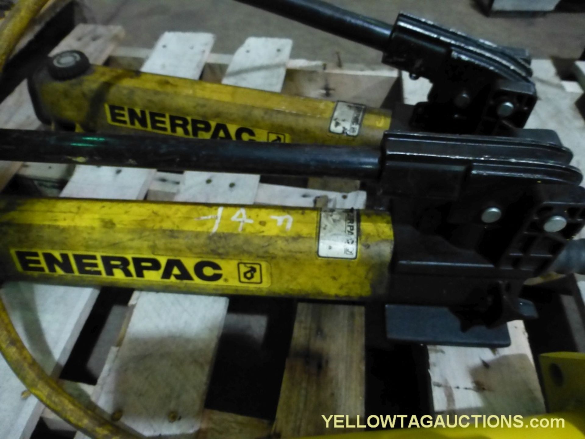 Lot of (3) Assorted Components | (2) Enerpac Hydraulic Hand Pumps; (1) Floor Jack - Image 3 of 5