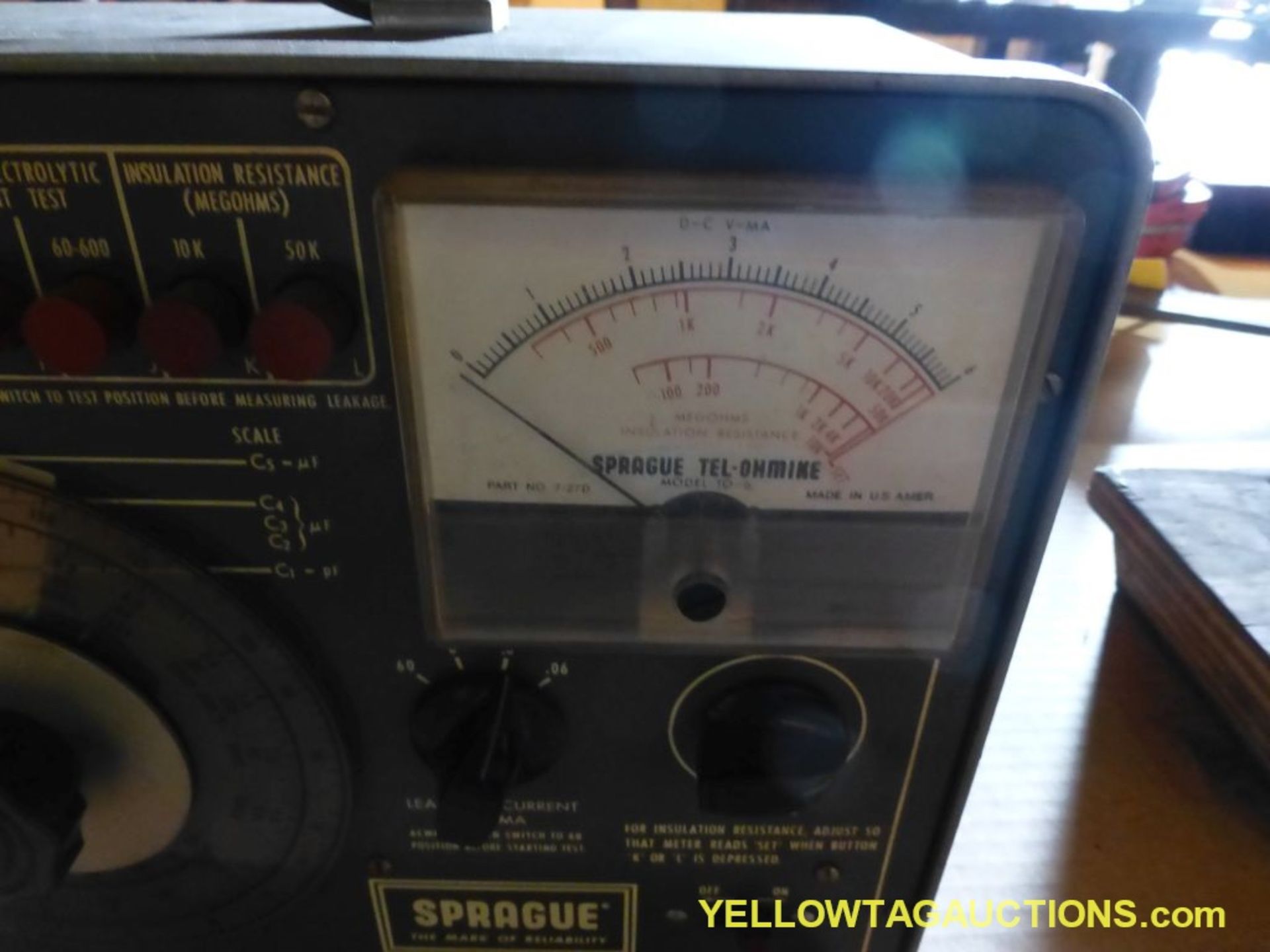 Sprague Tel-Ohmike Capacitor Analyzer | Model NO. TO-6 - Image 5 of 6