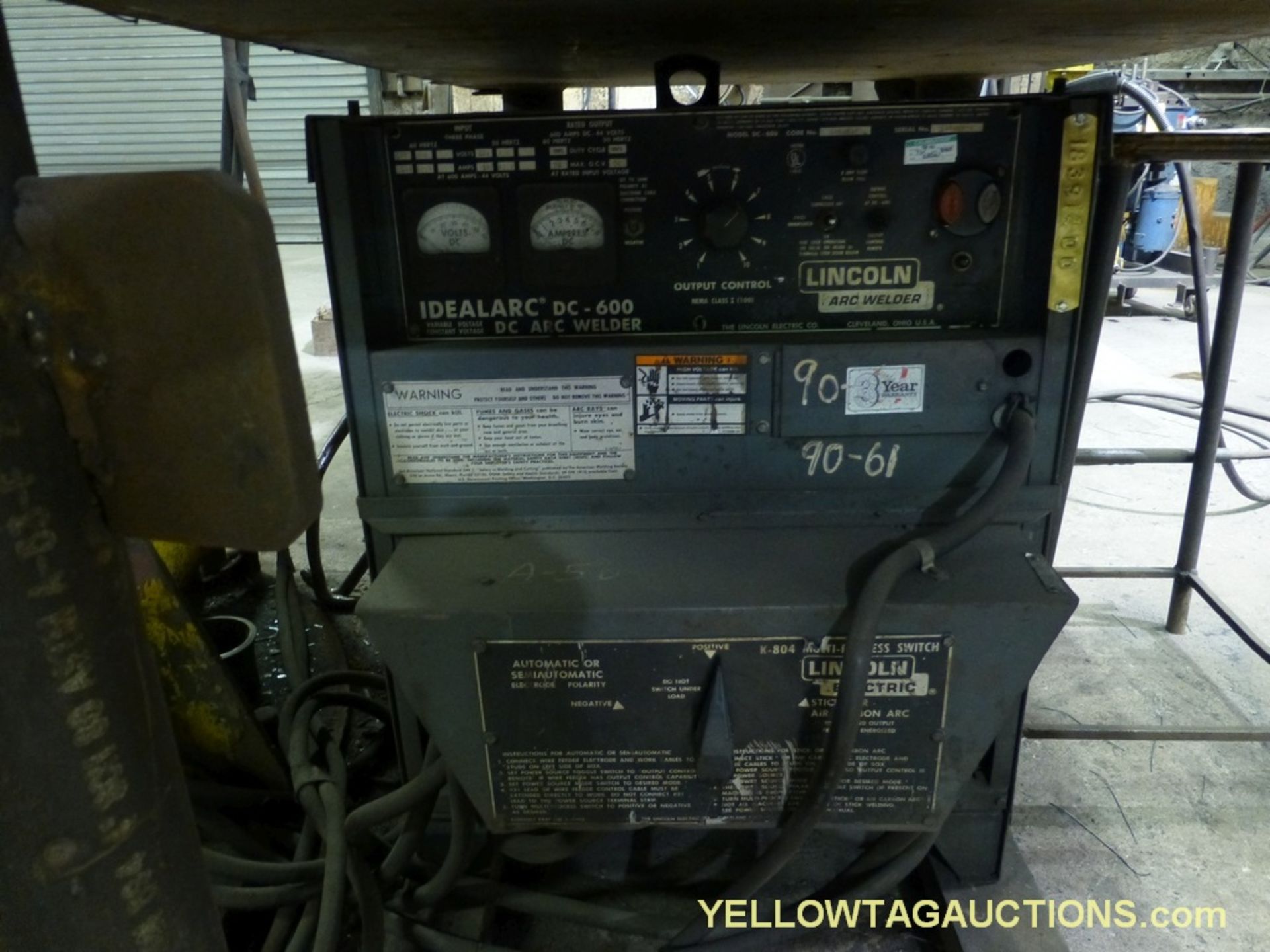 Lincoln DC-600 Welder w/LN-7 Wire Feeder - Image 5 of 12