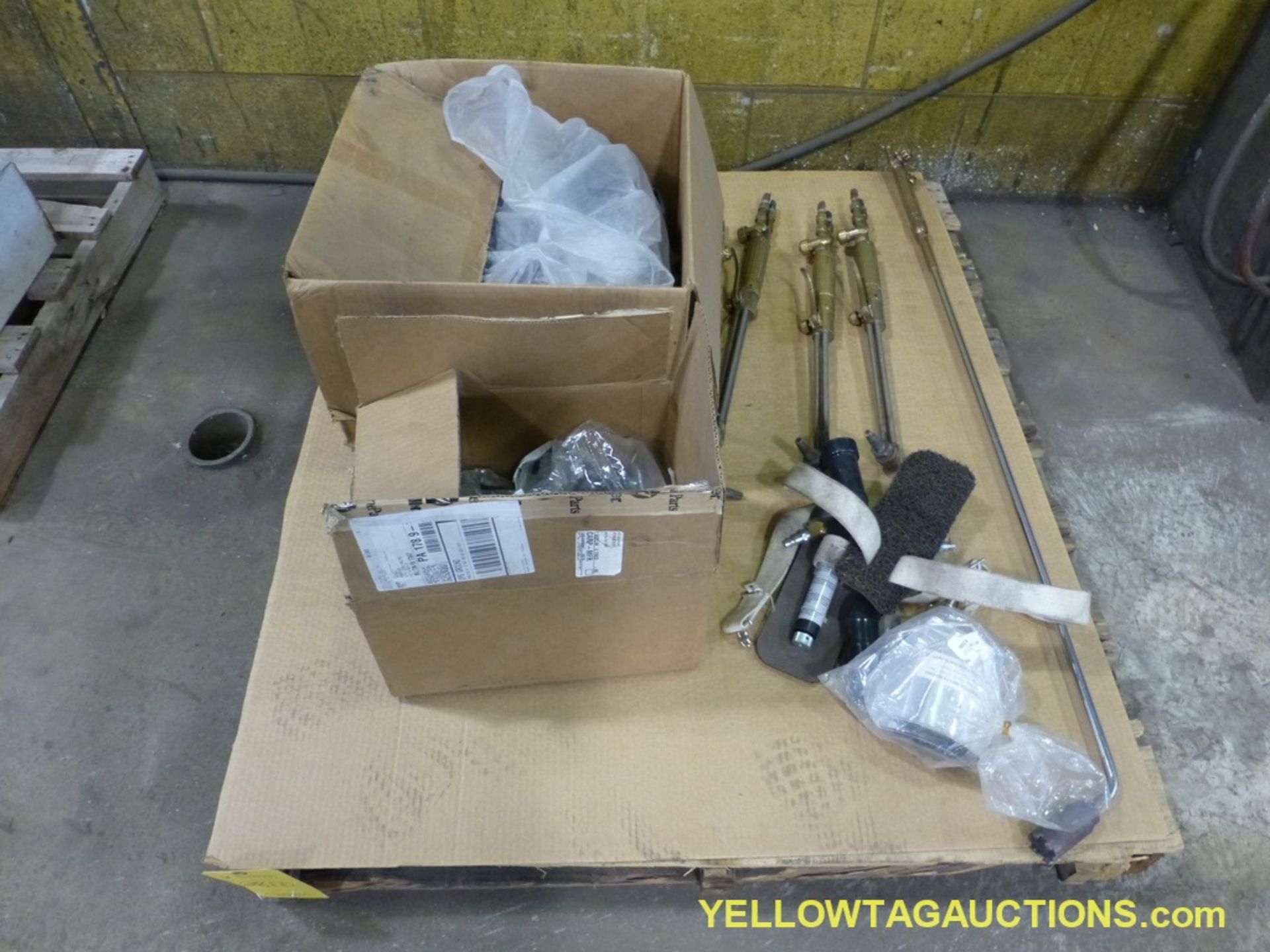 Lot of Assorted Components | Includes:; Welding Torches; Connection Kits; Sanding Wheel