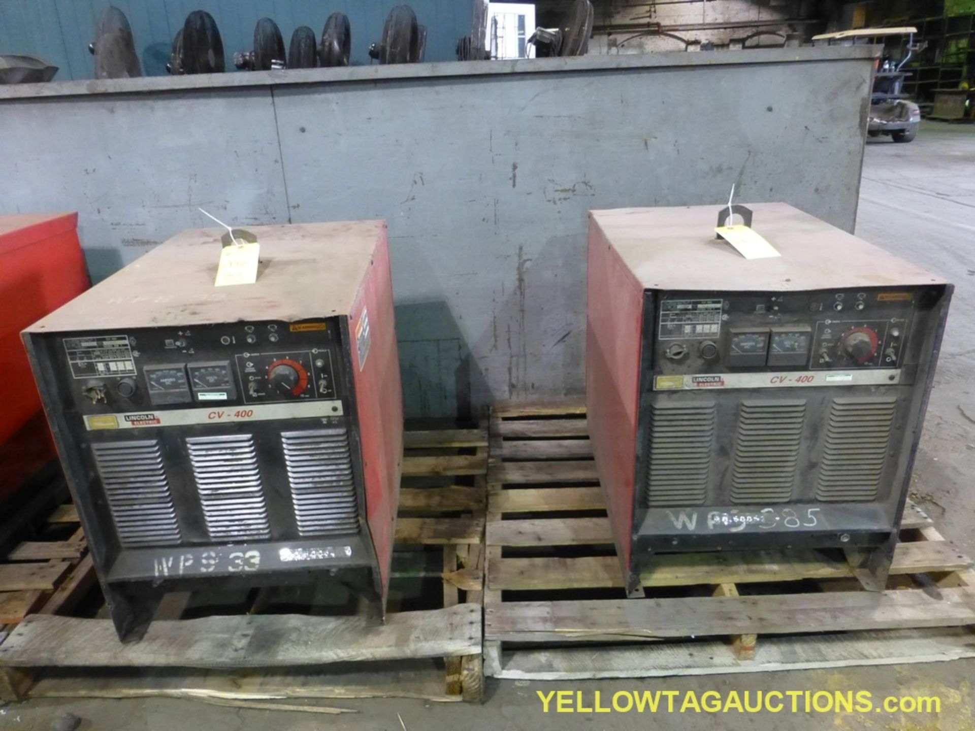 Lot of (2) Lincoln Electric CV-400 Welder | Model No. CV-400; Code: 10084M; 60A at 12V to 500A at 42