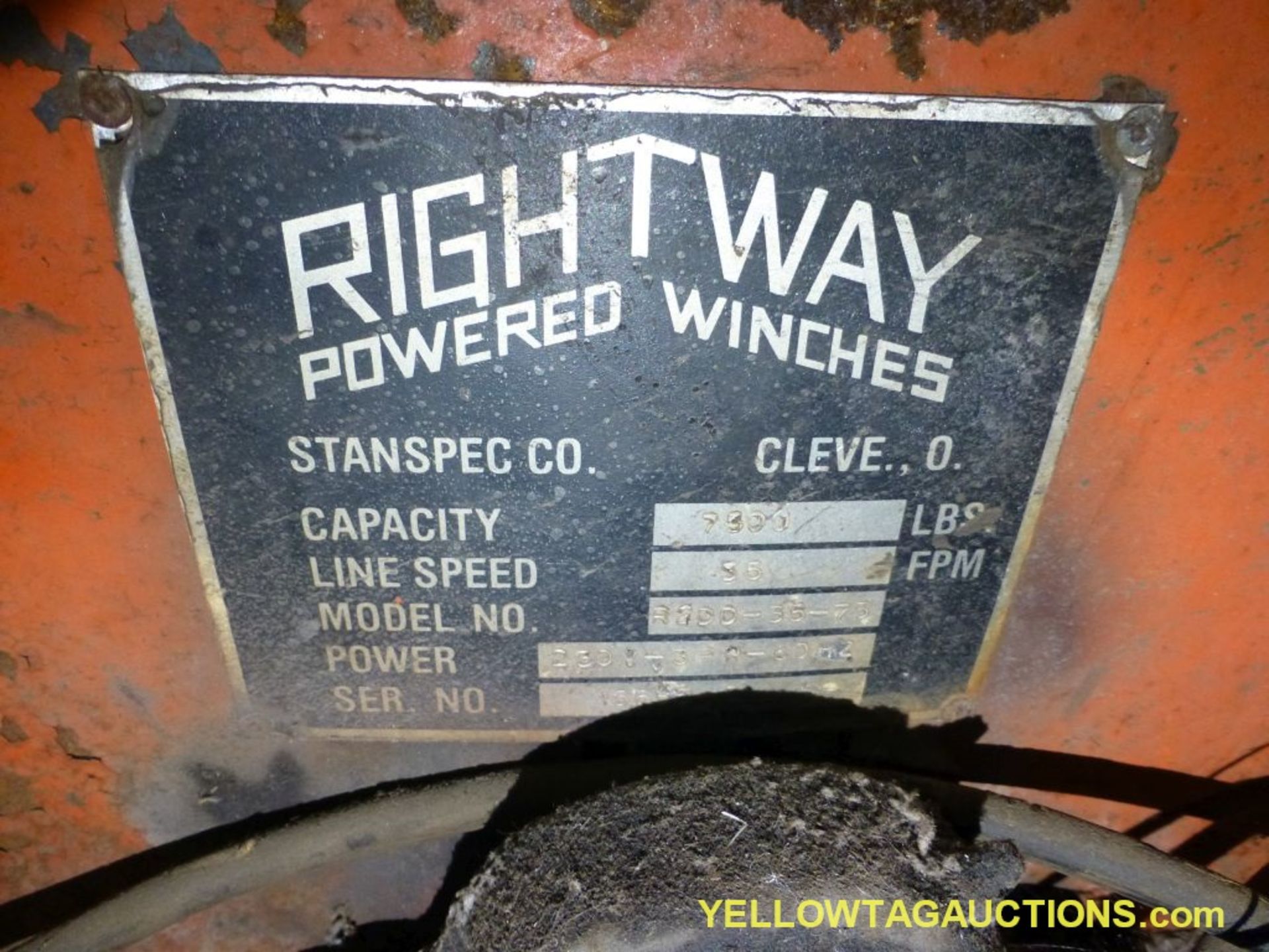 Right Way Powered Winch | Model No. 5200-35-75; Capacity: 7000 lbs - Image 4 of 5