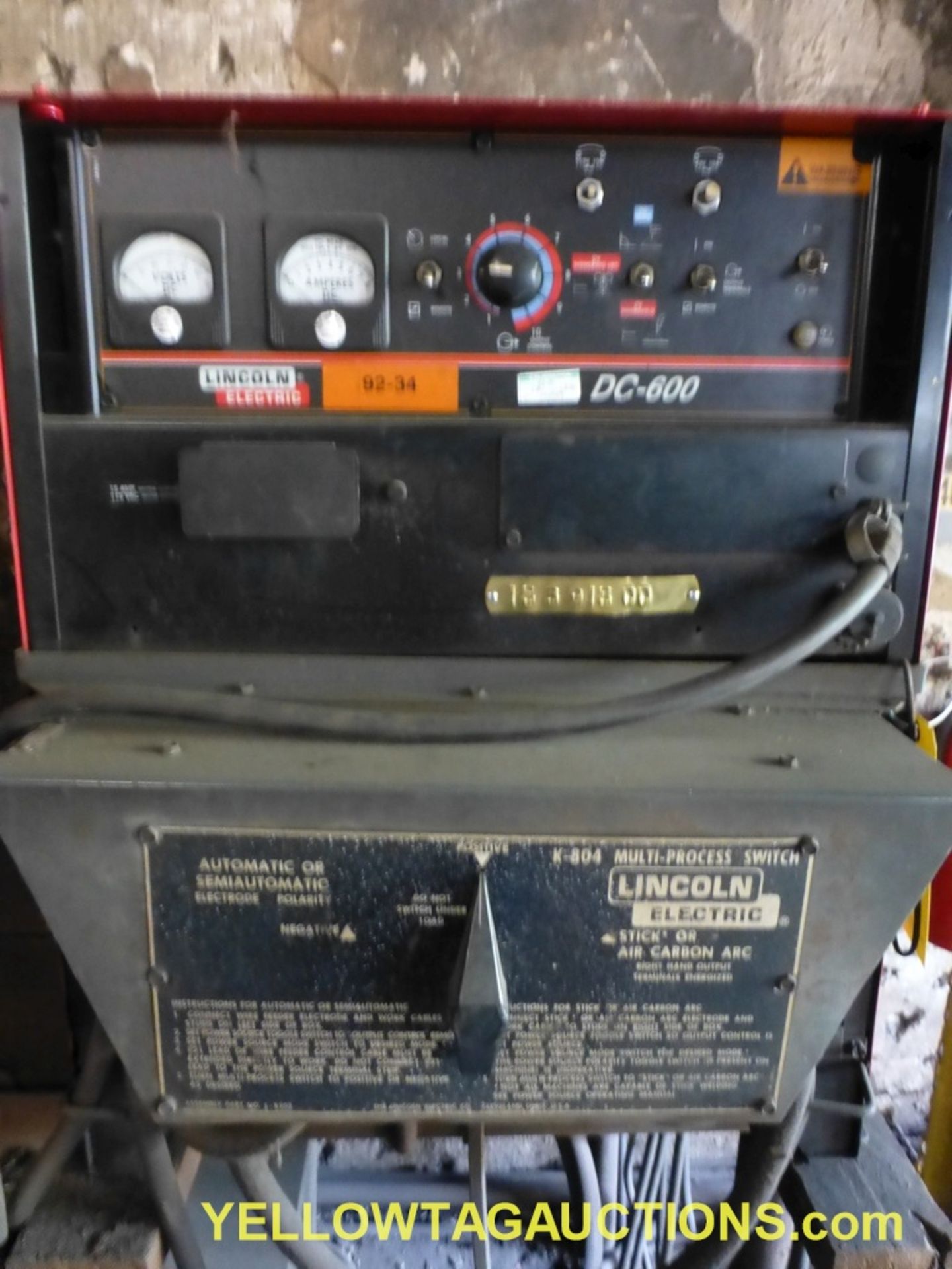 Lot of (2) Lincoln Components | (1) Lincoln Electric DC 600 Welder w/Multiprocess Switch; (1) Lincol - Image 3 of 14