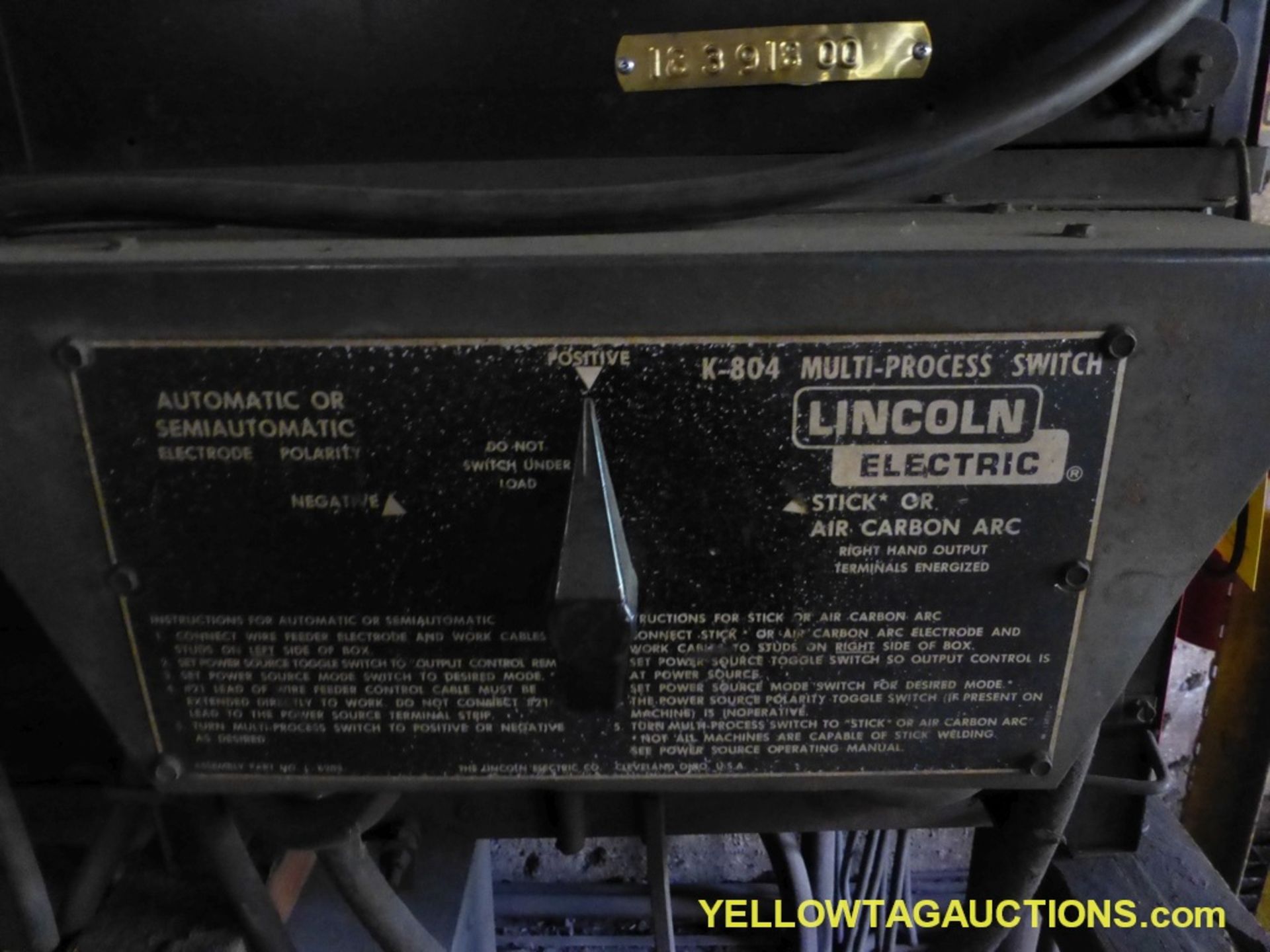 Lot of (2) Lincoln Components | (1) Lincoln Electric DC 600 Welder w/Multiprocess Switch; (1) Lincol - Image 9 of 14