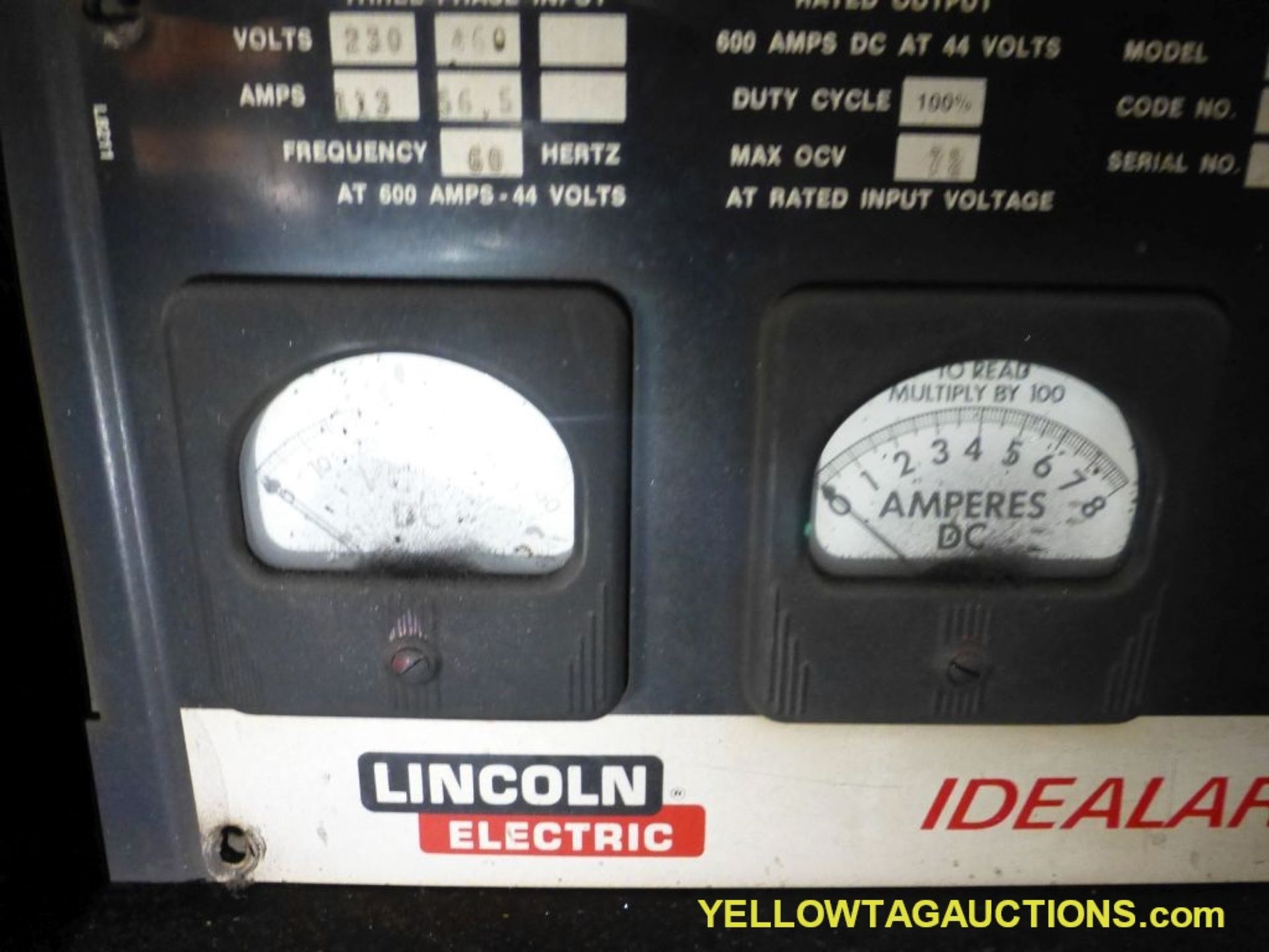 Lincoln Electric Ideal Arc DC-600 Welder | Includes: Multiprocess Switch and LN-9 Wire Feeder - Image 3 of 14