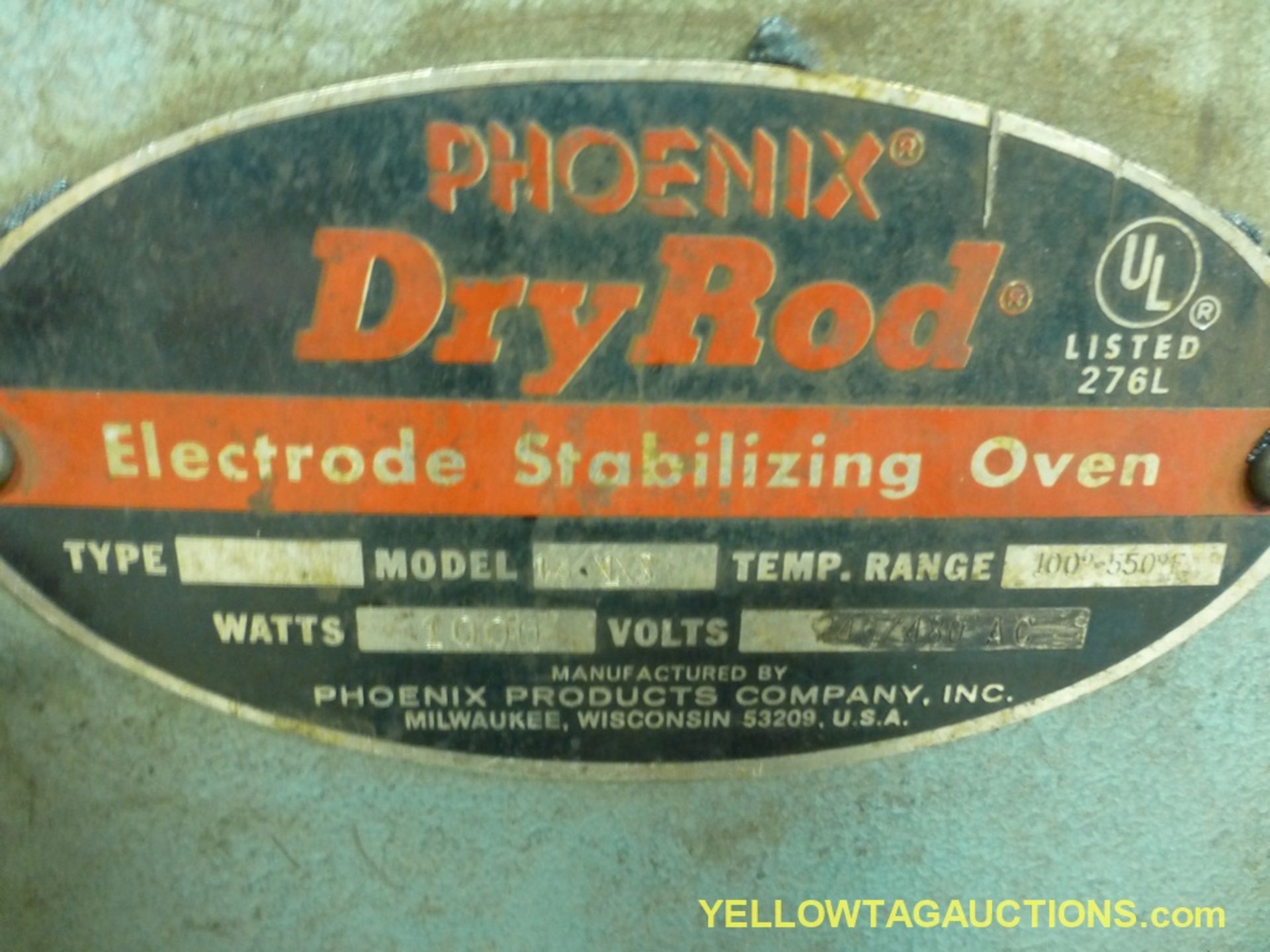 Phoenix Dry Rod Oven | Model No. 13; 1000W; Temperature Range: 100-550F; 240/480 VAC - Image 3 of 8