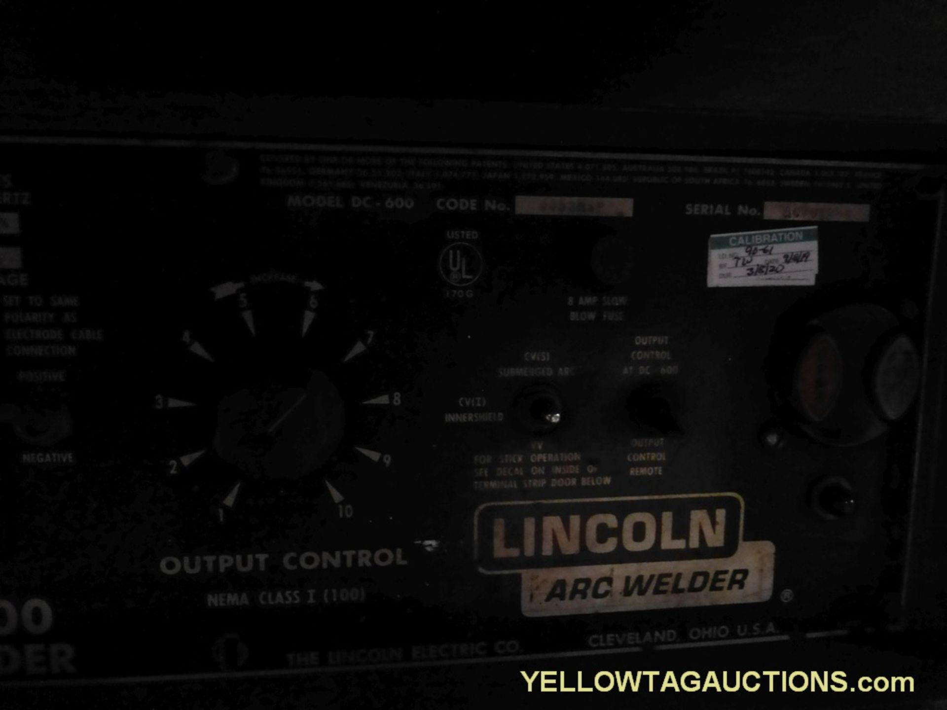 Lincoln DC-600 Welder w/LN-7 Wire Feeder - Image 7 of 12