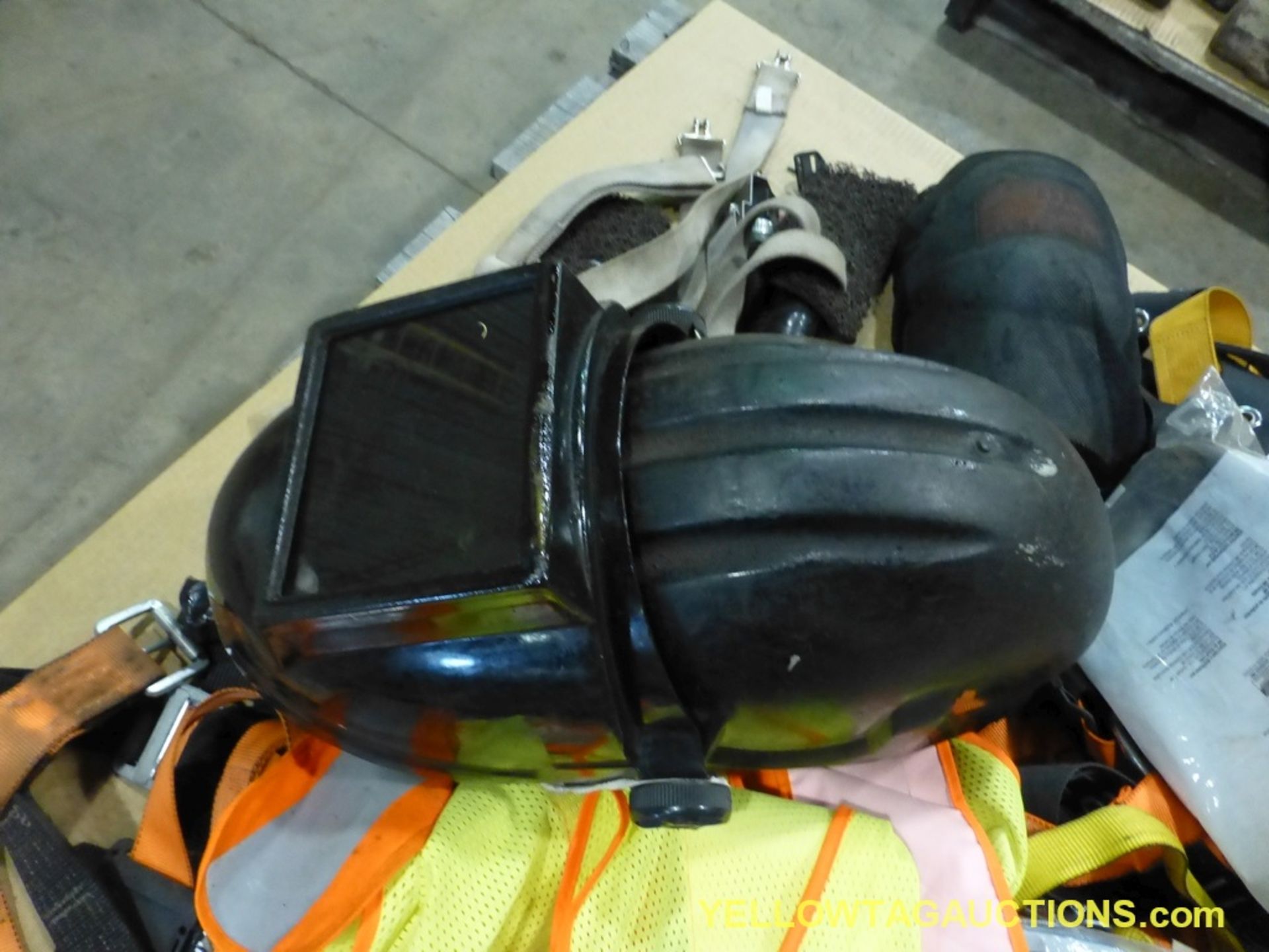 Lot of Assorted Components | Includes:; Safety Harness; Safety Vest; Welding Helmet - Image 4 of 5