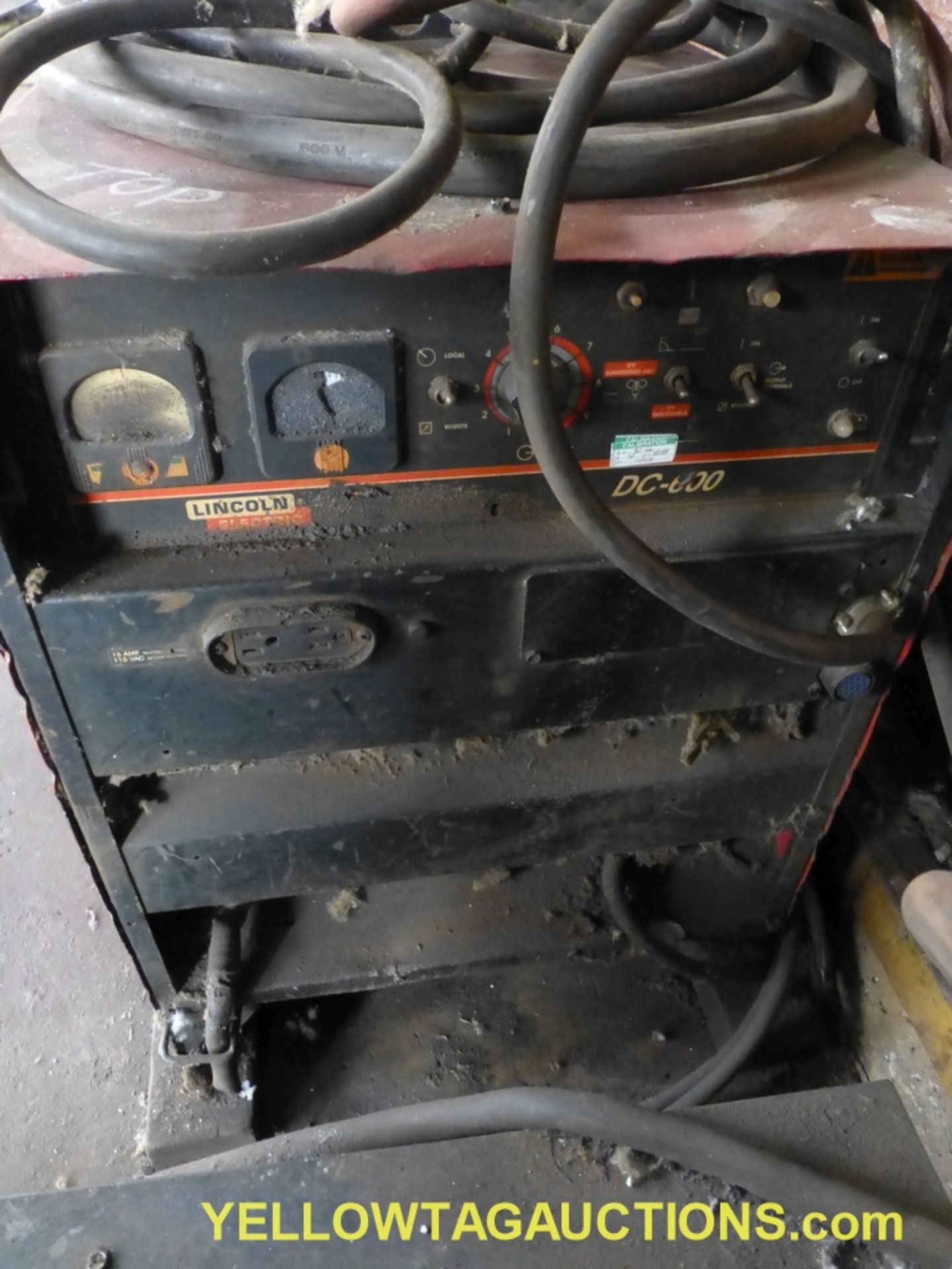 Lot of (2) Lincoln Components | (1) Electric DC 600 Welder; (1) N-9 Wire Feeder Above - Image 4 of 8