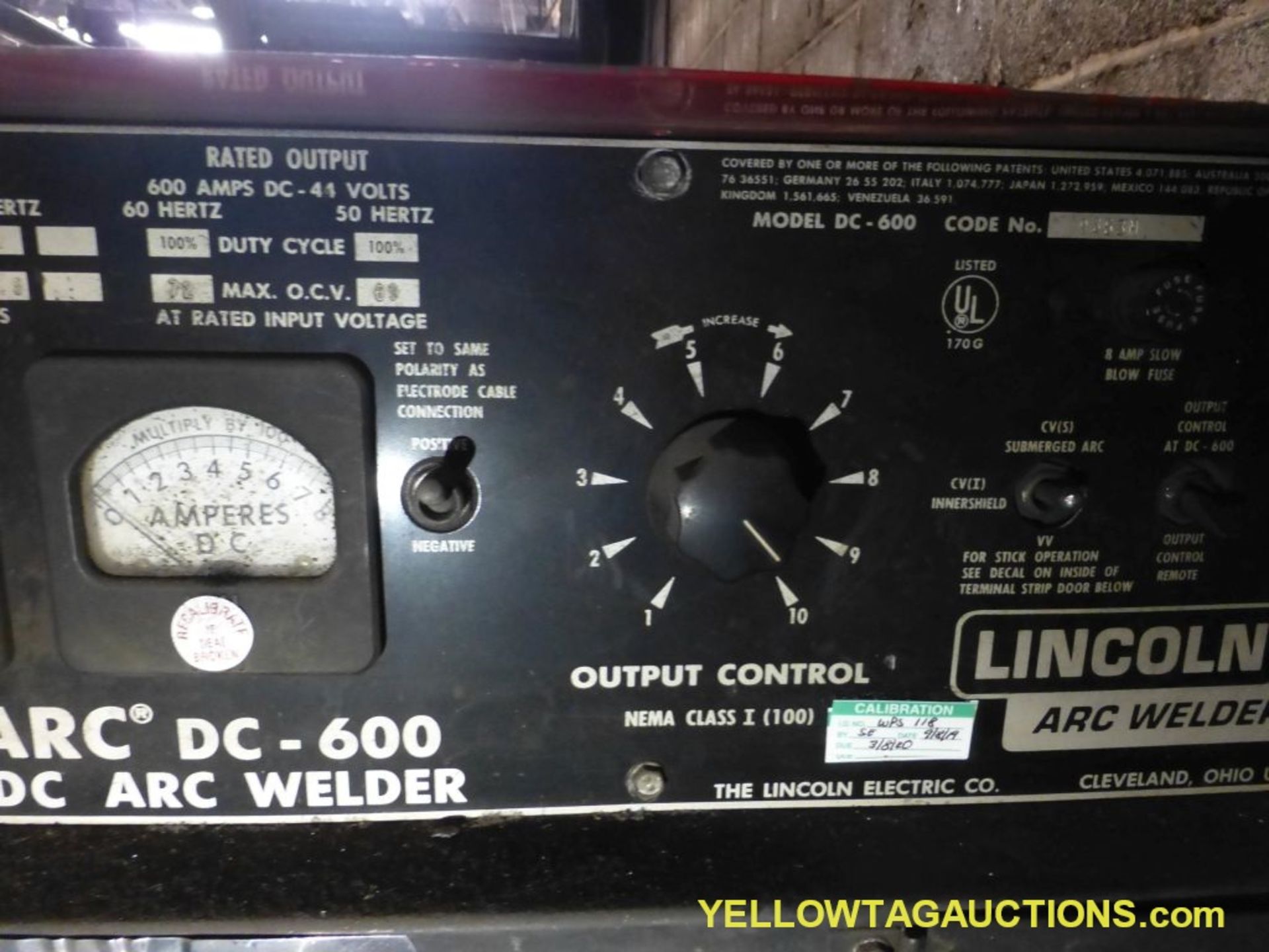 Lincoln Idea Arc DC-600 Welder | Includes: K-804 Multiprocess Switch w/Lincoln Squirt LN-9 Wire Feed - Image 4 of 9