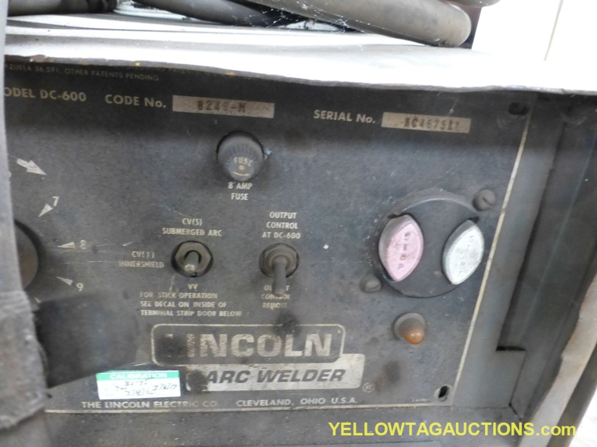 Lot of (2) Lincoln Welding Components | (1) Lincoln Arc Welder Ideal Arc DC 600 Welder Model No. DC6 - Image 5 of 11