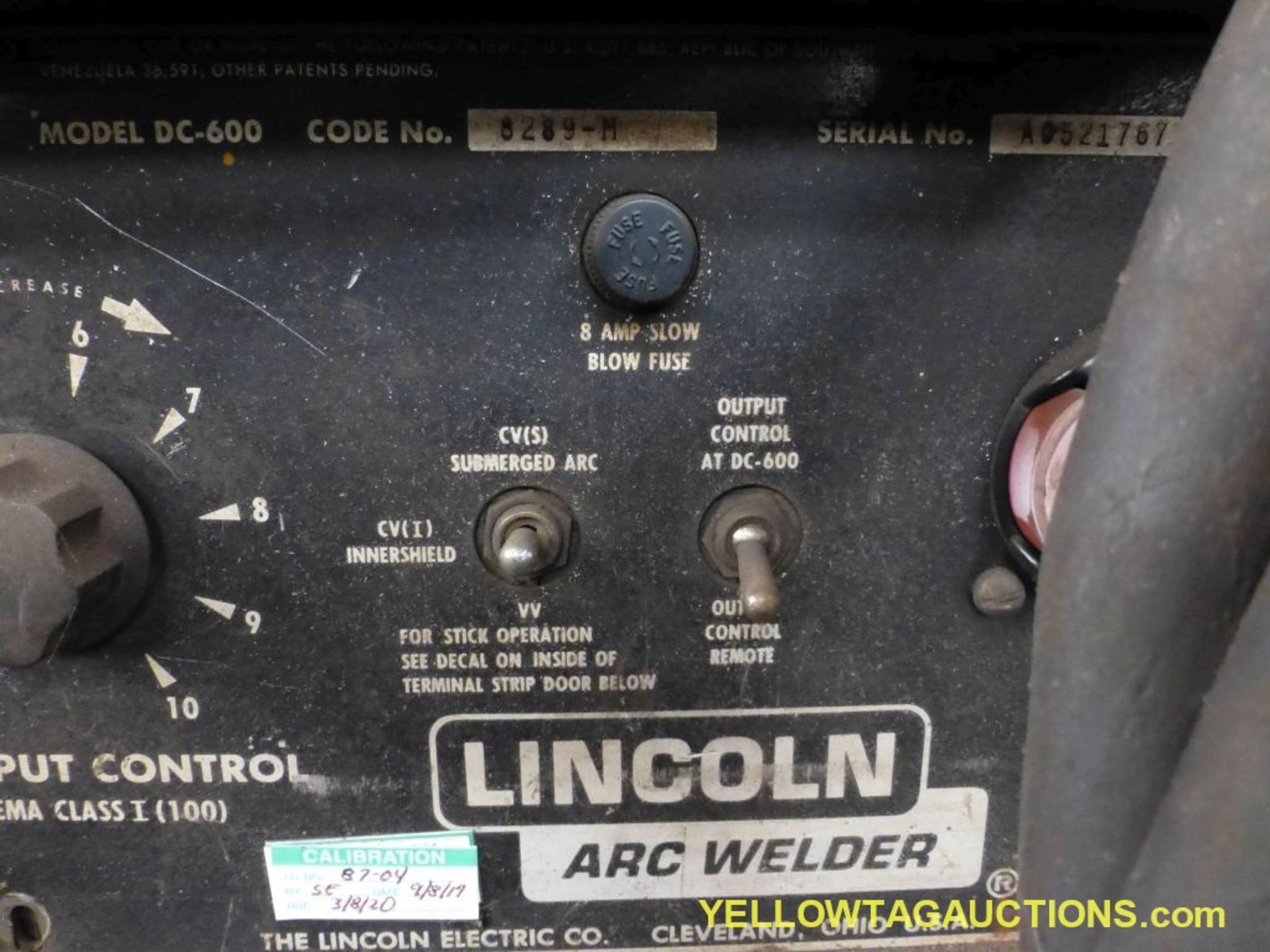 Lincoln Arc DC-600 Welder | Includes: Multiprocess Switch - Image 5 of 11