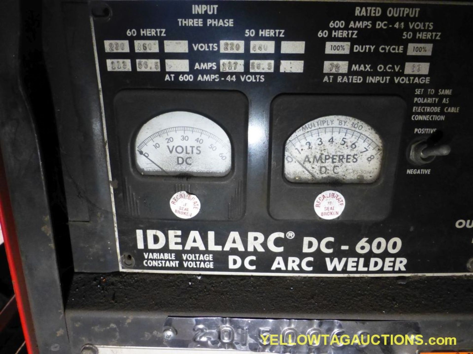 Lincoln Idea Arc DC-600 Welder | Includes: K-804 Multiprocess Switch w/Lincoln Squirt LN-9 Wire Feed - Image 3 of 9