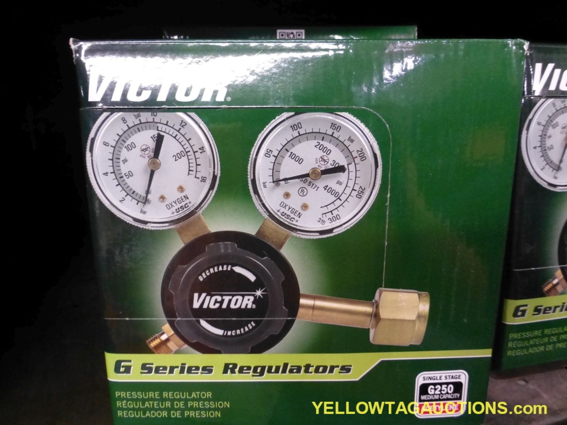 Lot of (3) Victor G Series Regulators | Single Stage G250 Med. Capacity Acetylene - Image 2 of 3