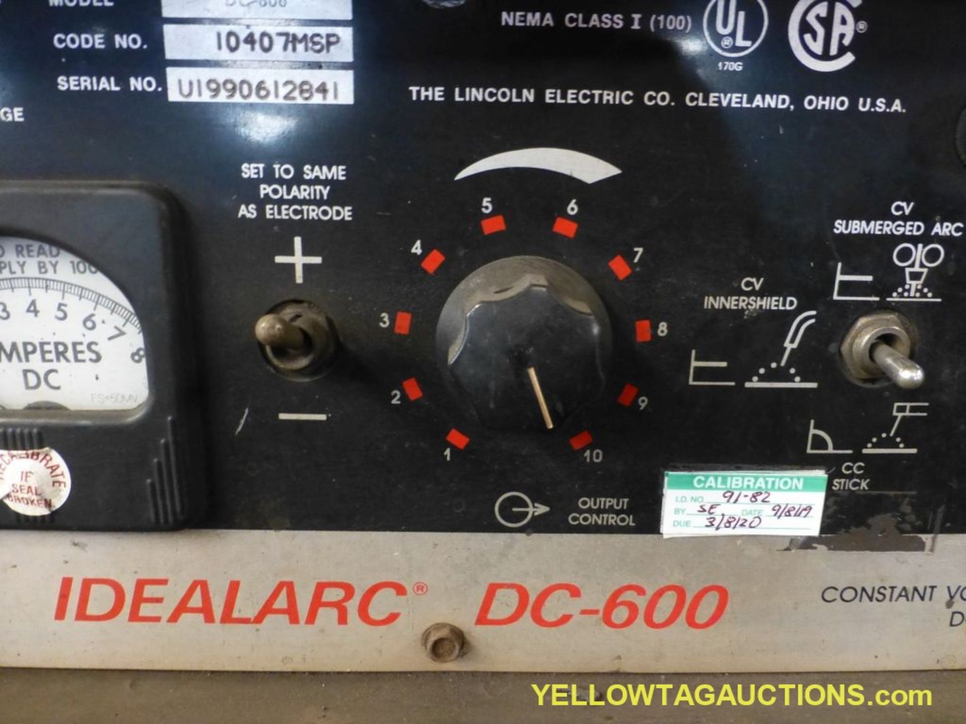 Lot of (2) Lincoln Components | (1) Lincoln Electric Ideal Arc 600 DC-600 Welder w/Multiprocess Swit - Image 4 of 13