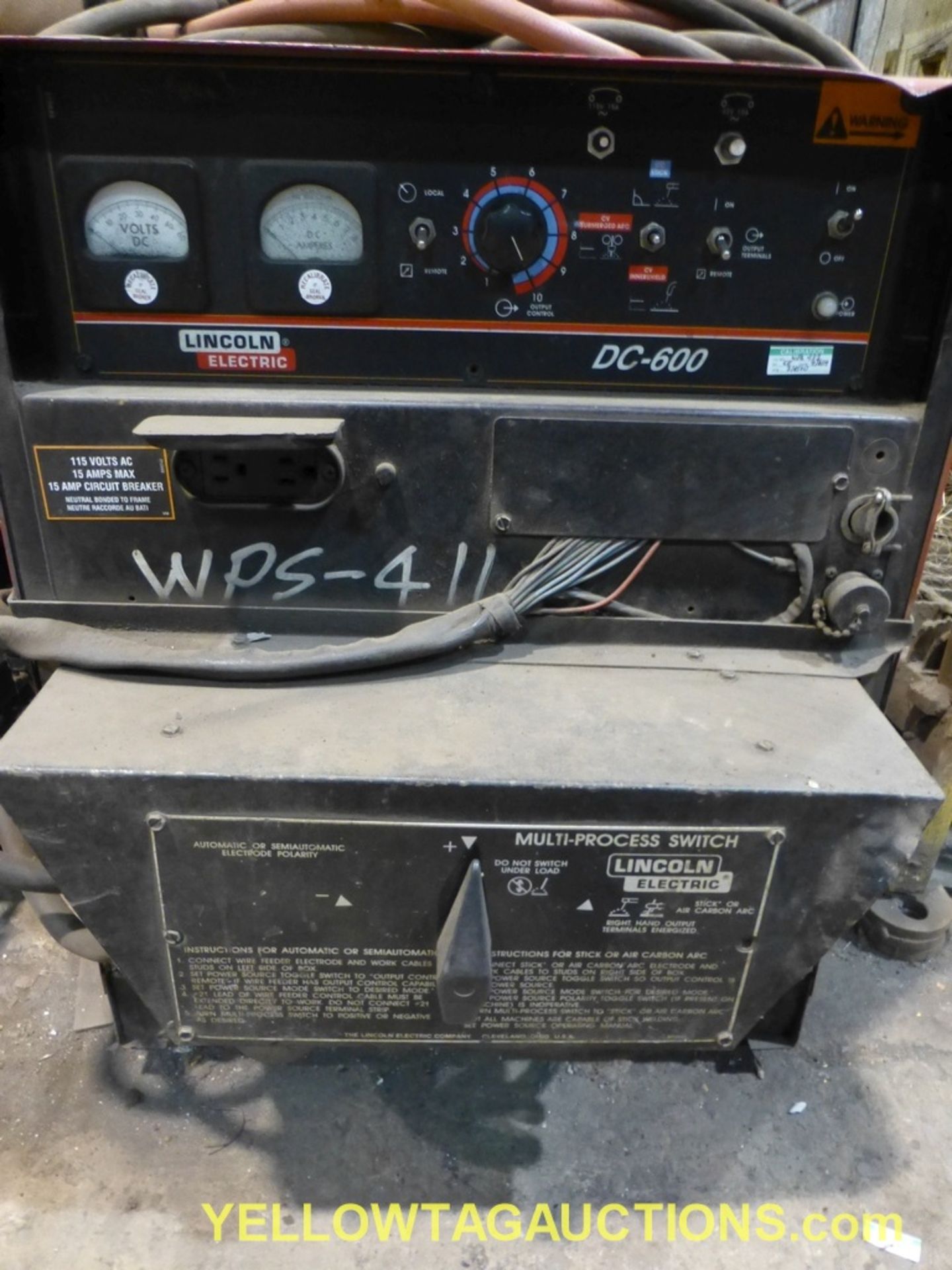 Lincoln Electric DC-600 Welder w/Multiprocess Switch | Includes: Lincoln Wire Feeder LN-9 - Image 2 of 8
