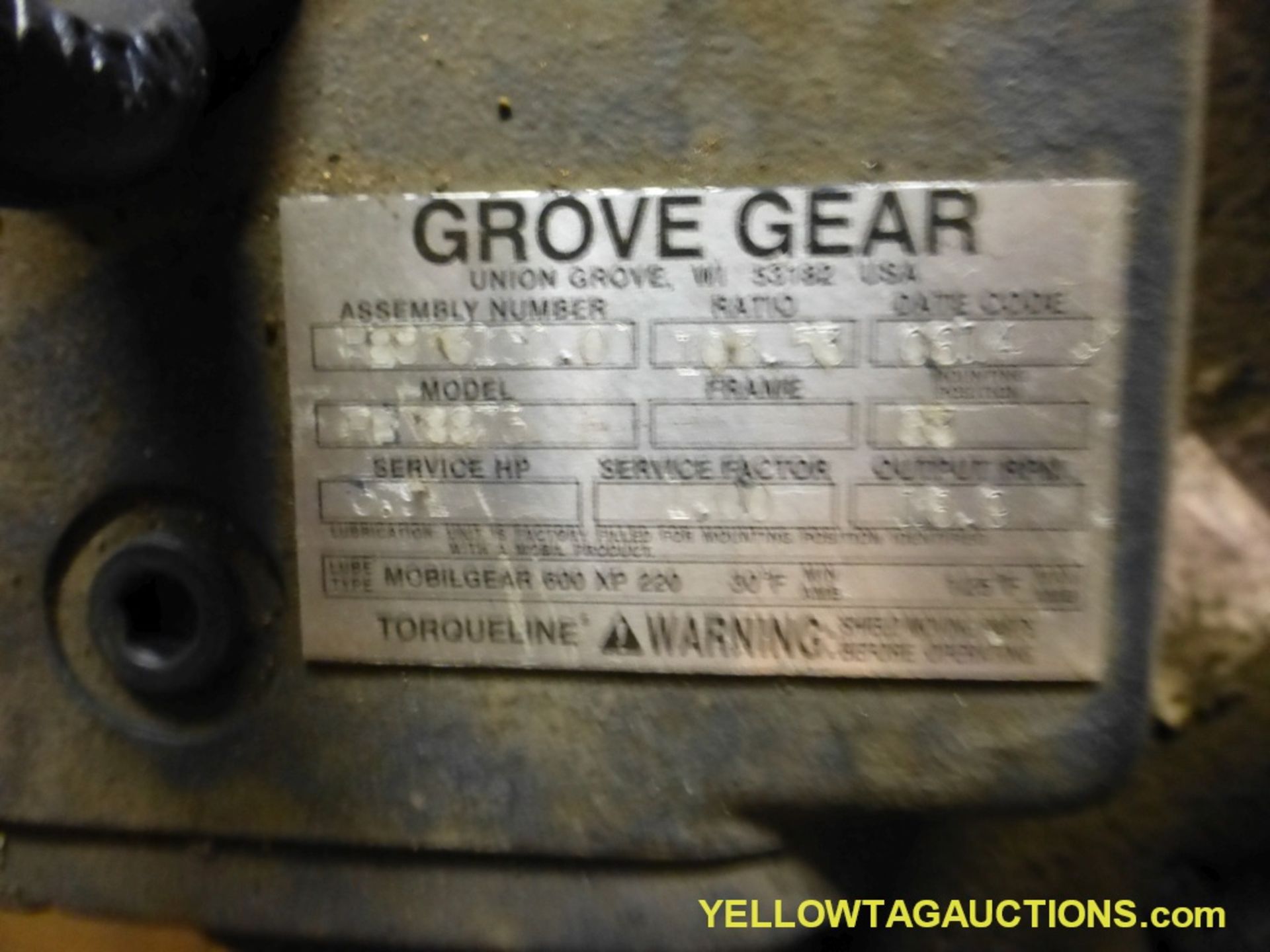 Lot of (5) Assorted Gear Boxes | (1) Grove Gear Model No. RBN8873, Ratio: 103.53, Service: 3.91 HP, - Image 4 of 13