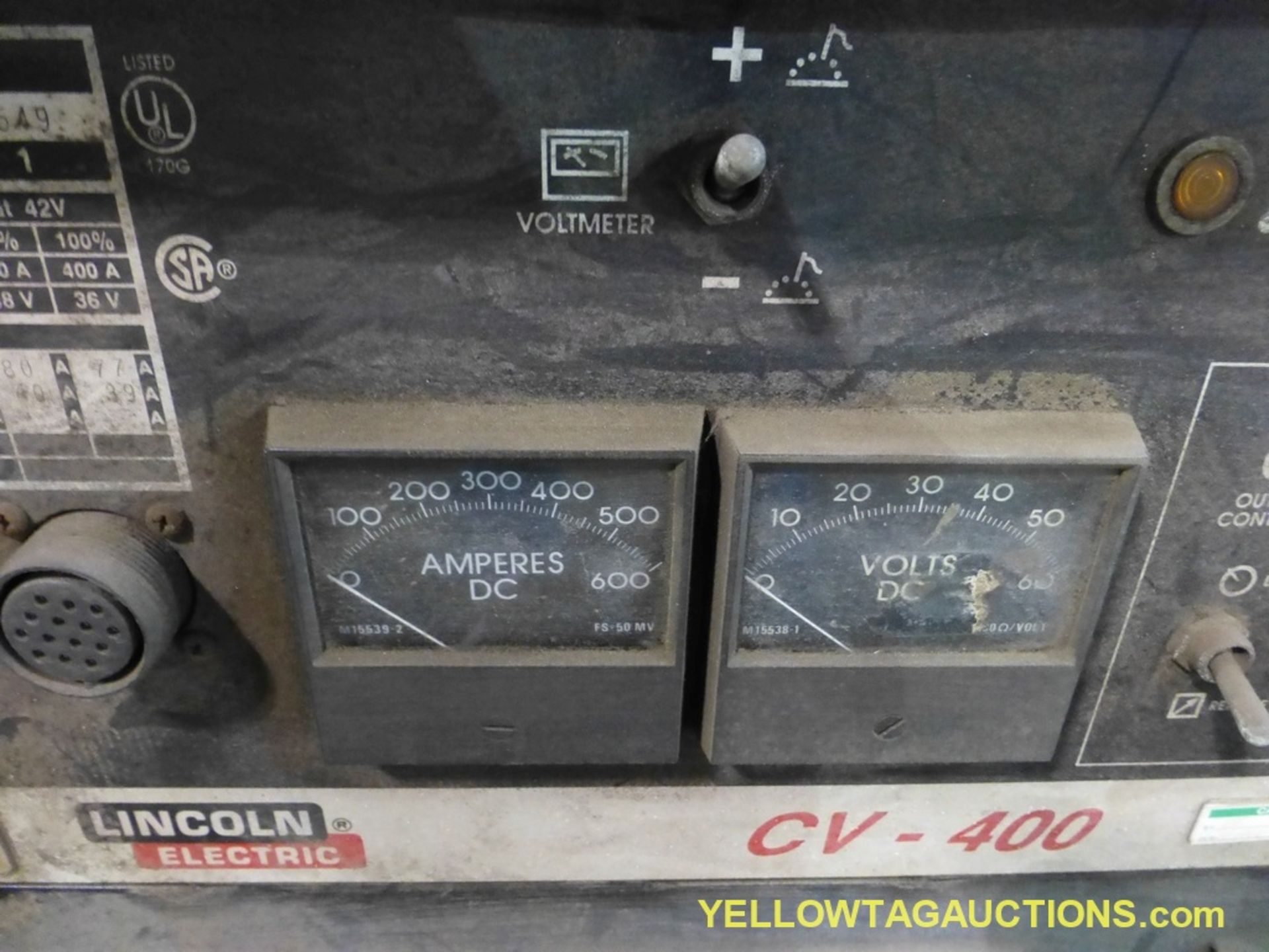 Lot of (2) Lincoln Electric CV-400 Welder | Model No. CV-400; Code: 10084M; 60A at 12V to 500A at 42 - Image 7 of 8