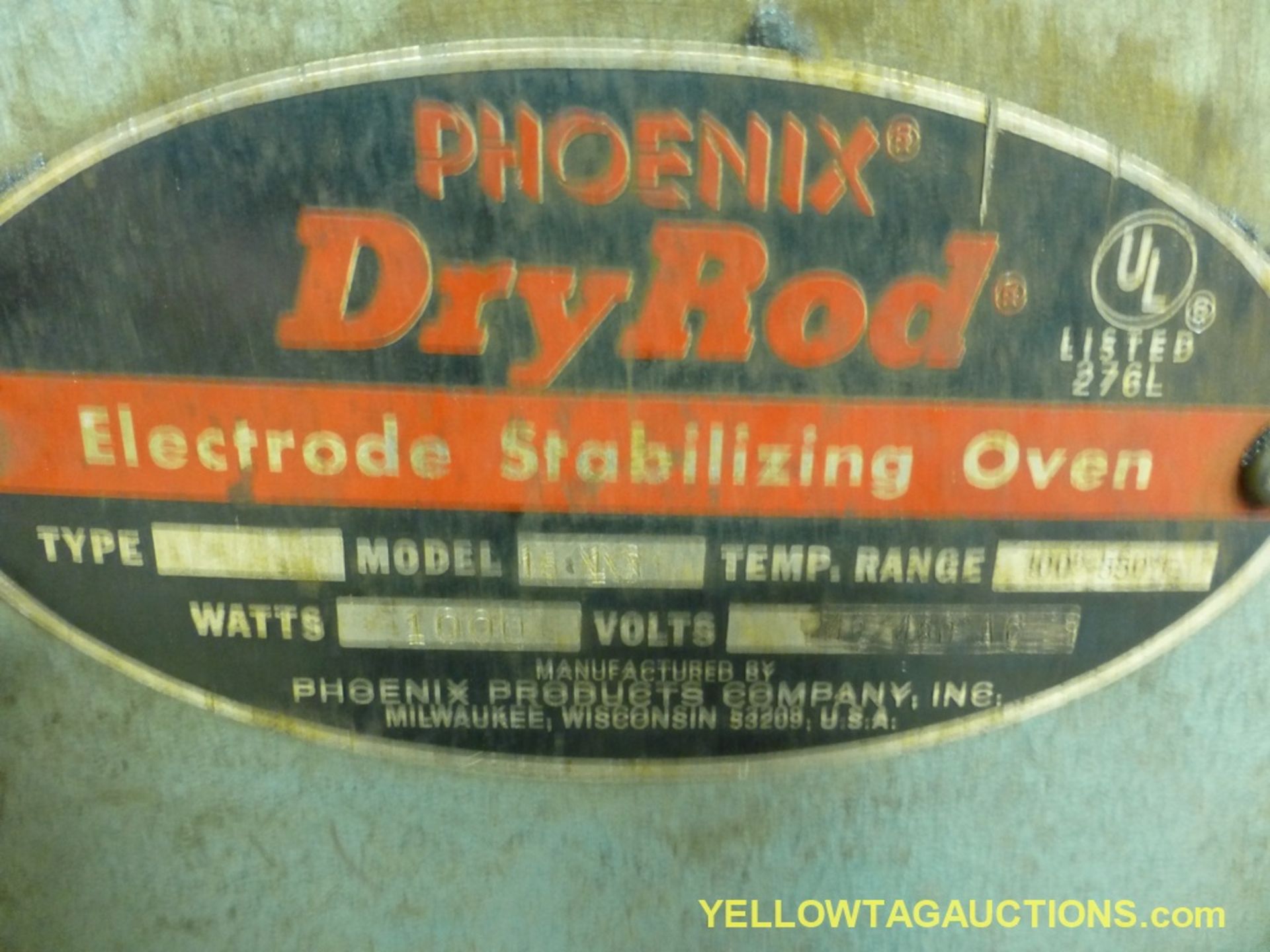 Phoenix Dry Rod Oven | Model No. 13; 1000W; Temperature Range: 100-550F; 240/480 VAC - Image 4 of 8