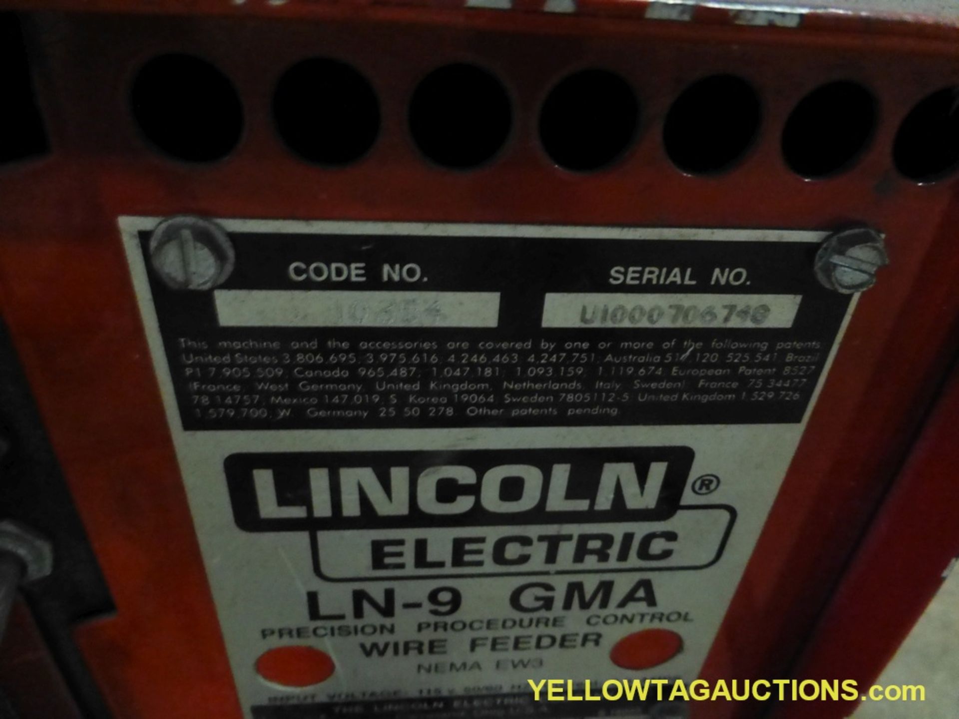 Lot of (2) Lincoln Components | (1) Ideal Arc DC 600 Welder; (1) Electric LN-9 GMA Wire Feeder - Image 11 of 14