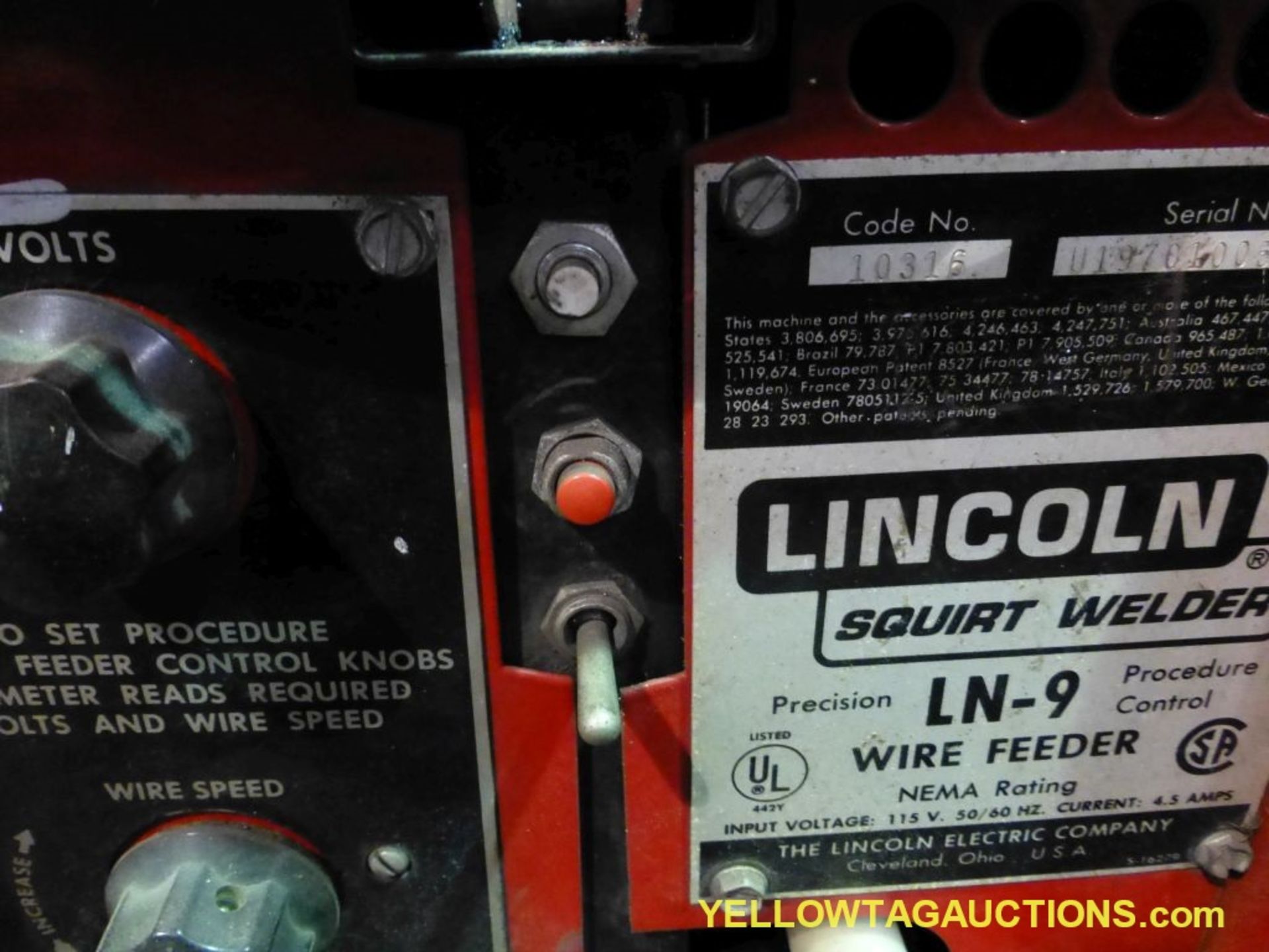 Lincoln Electrical Ideal Arc 600 DC Welder | Includes: Lincoln Squirt Welder Wire Feeder LN-9 - Image 13 of 16