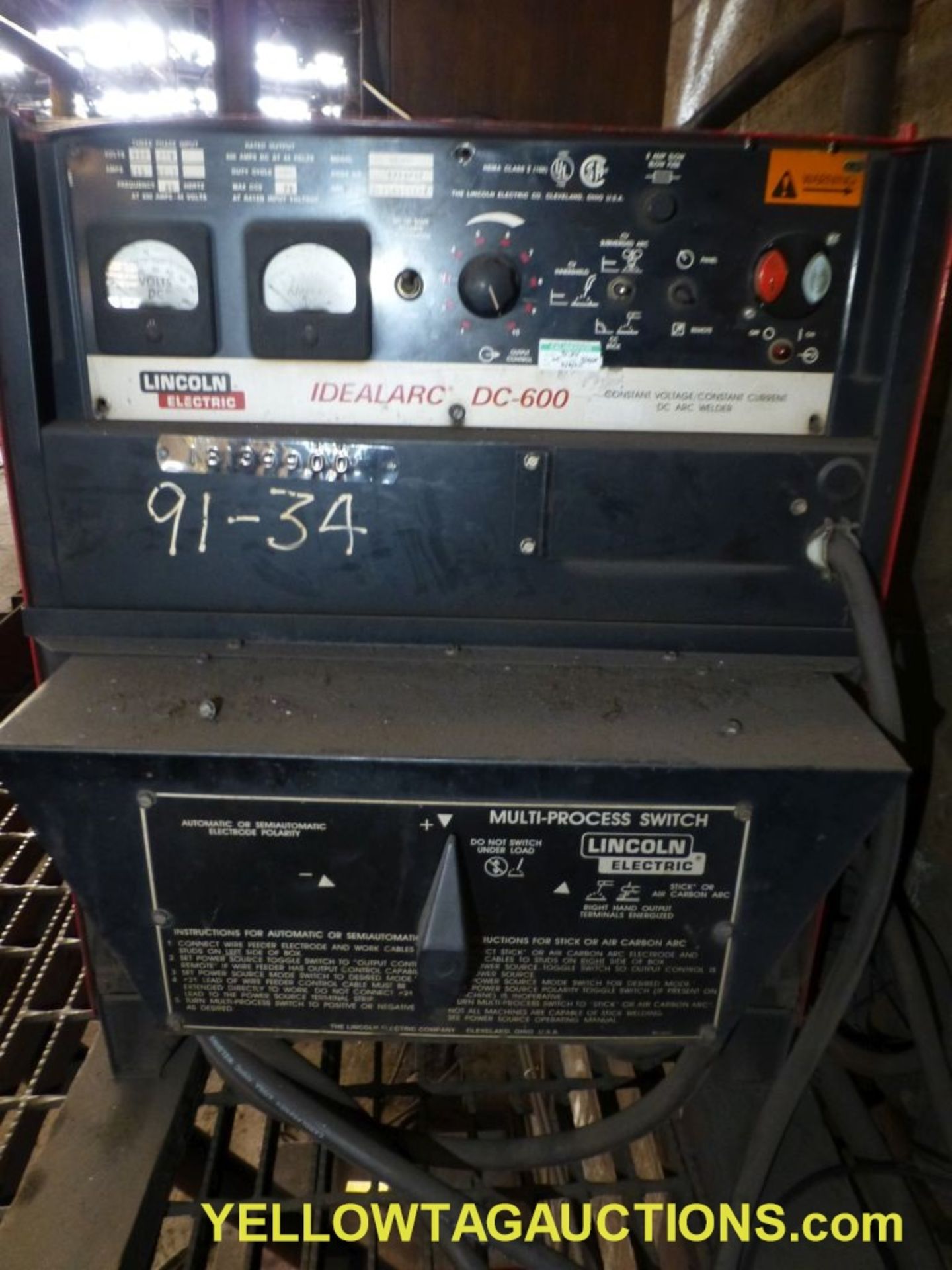 Lincoln Electric Ideal Arc DC-600 Welder | Includes: Multiprocess Switch and LN-9 Wire Feeder - Image 2 of 14