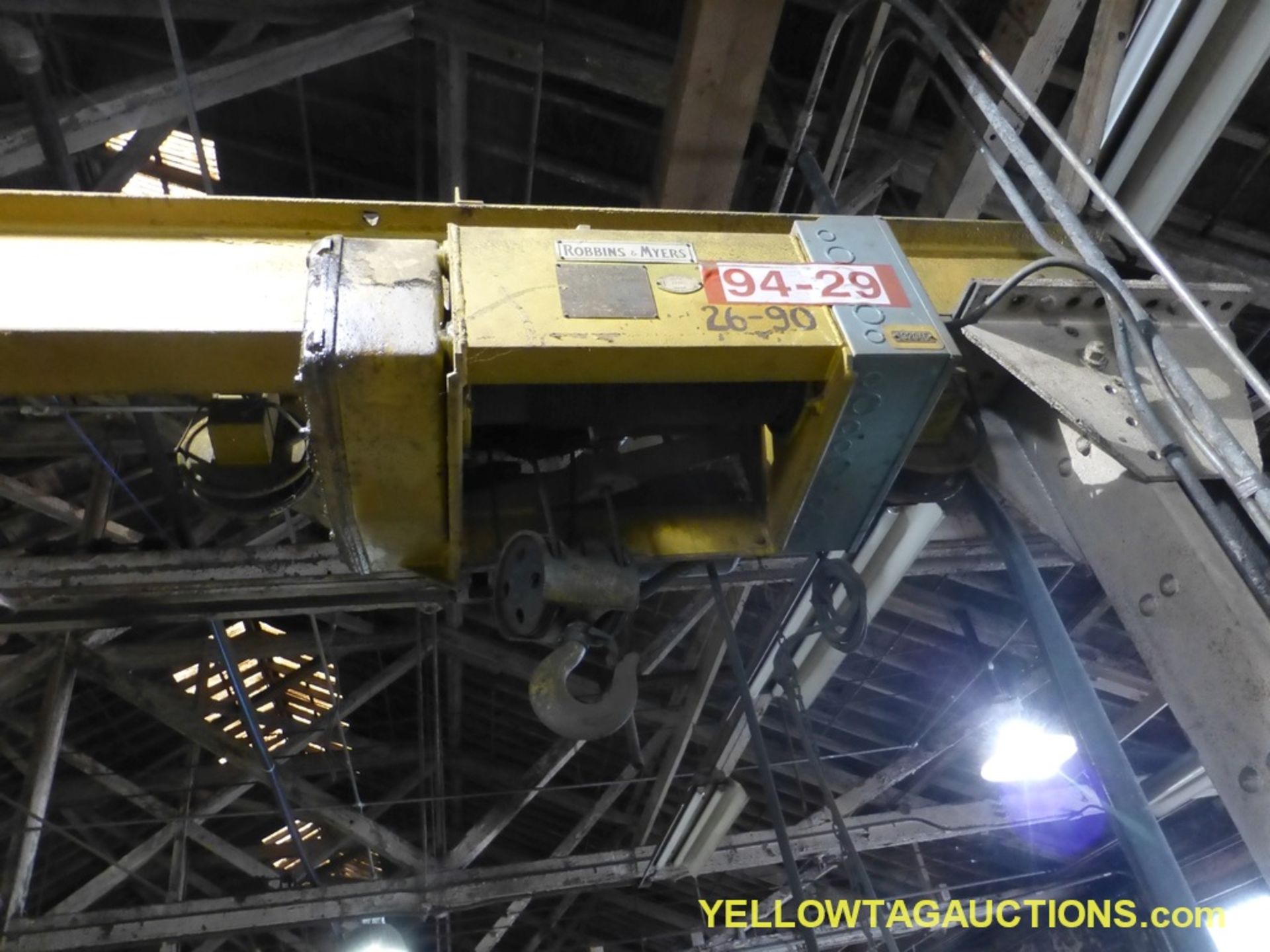 Gantry Free Standing 3 Ton Crane w/Robbins & Myers Chain Hoist - Image 4 of 6