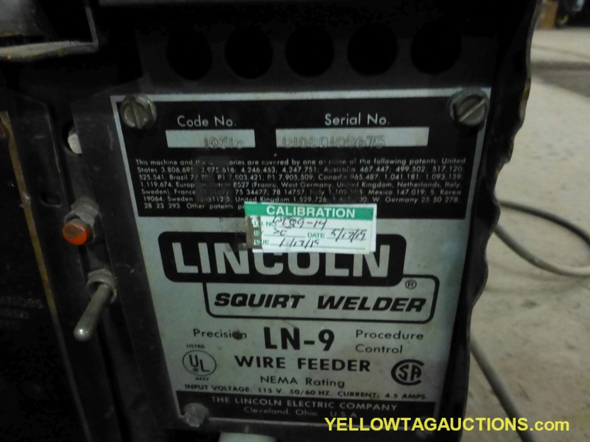 Lot of (2) Lincoln Components | (1) Lincoln Arc Ideal Arc DC 500 Welder; (1) Lincoln LN-9 Wire Feede - Image 9 of 13