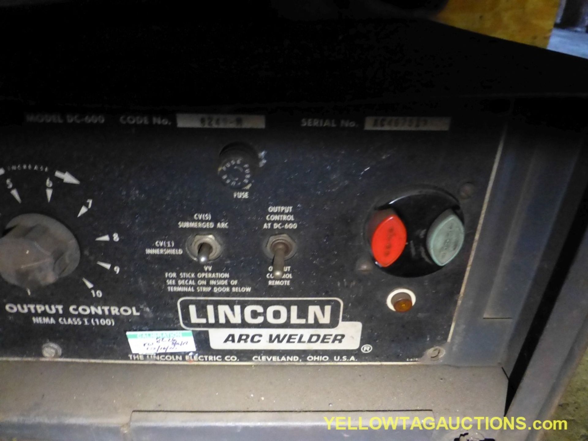 Lot of (2) Lincoln Components | (1) Ideal Arc DC 600 Arc Welder Model No. DC 600 w/Multi Processing - Image 5 of 12