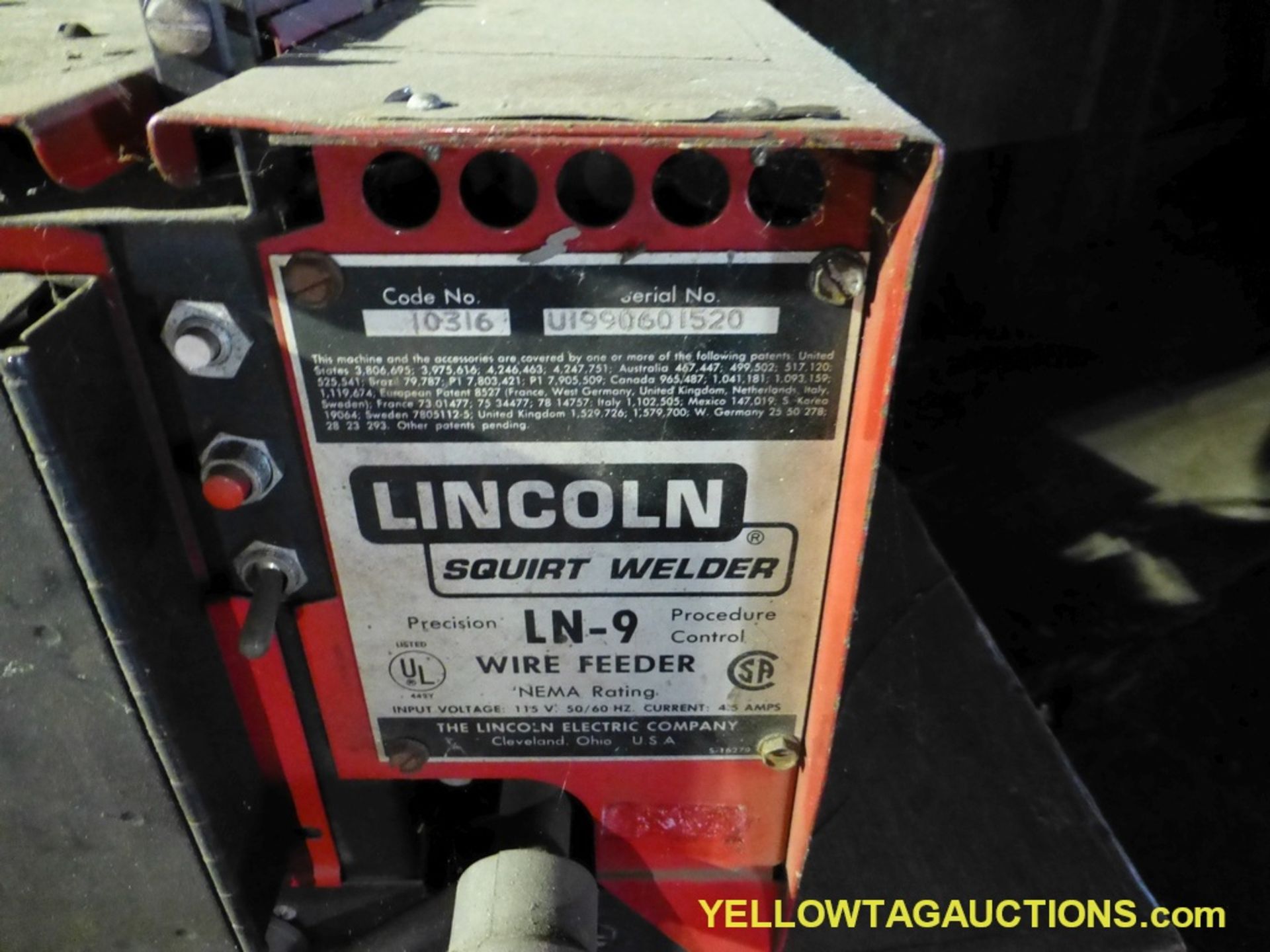 Lot of (2) Lincoln Welding Components | (1) Ideal Arc DC 600 Arc Welder; (1) Squirt Welder Wire Feed - Image 9 of 11