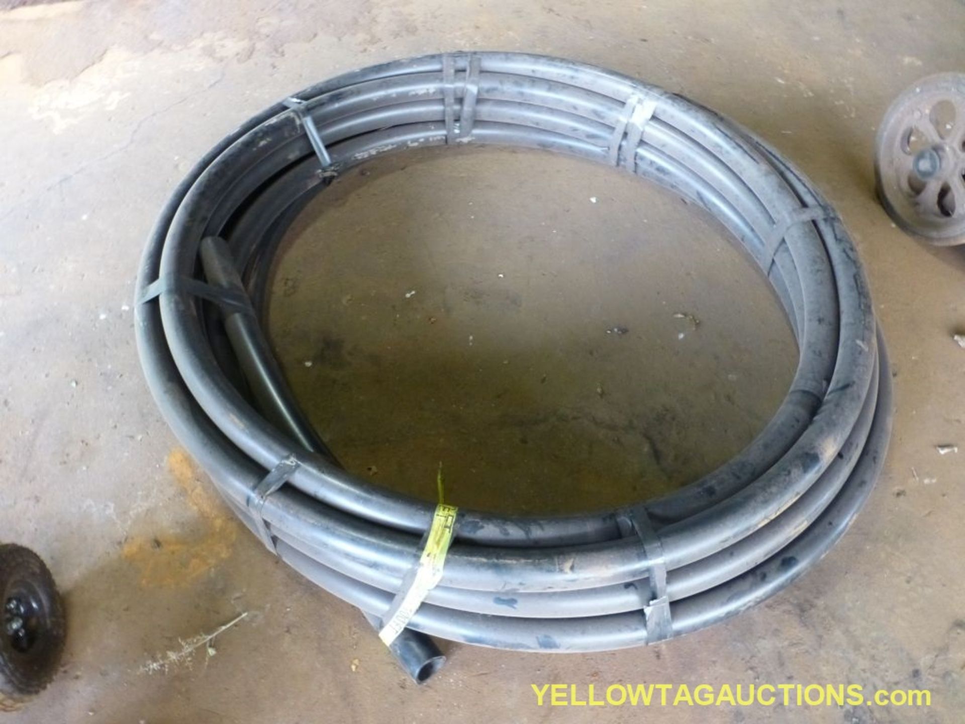 Lot of (2) Assorted Hoses and Pipes | (1) Rolling Hose Reel w/Crank and Hose Pipe; (1) Emdopoly Wate - Image 3 of 4